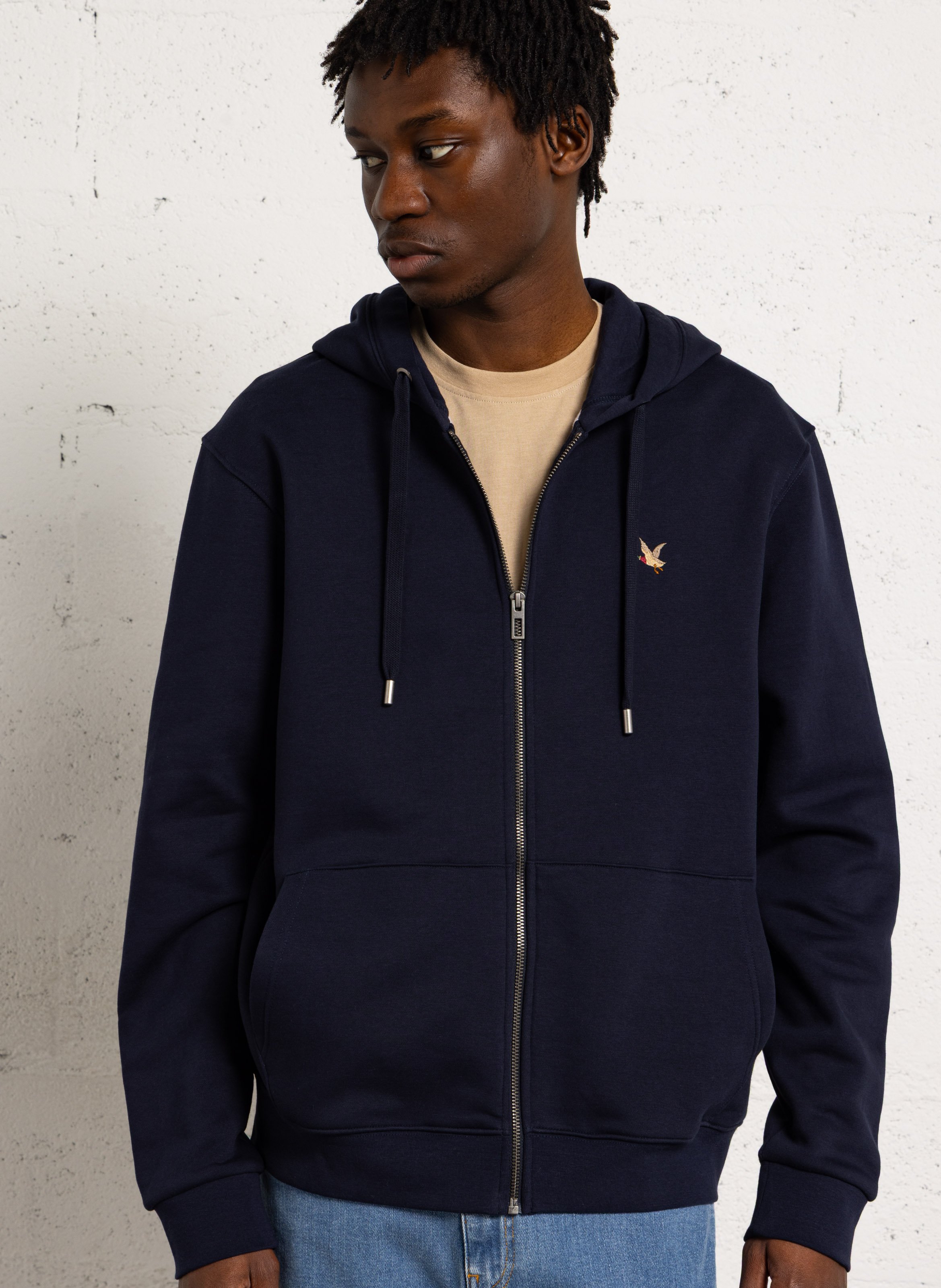 Straight cotton-blend hoodie CHEVIGNON
