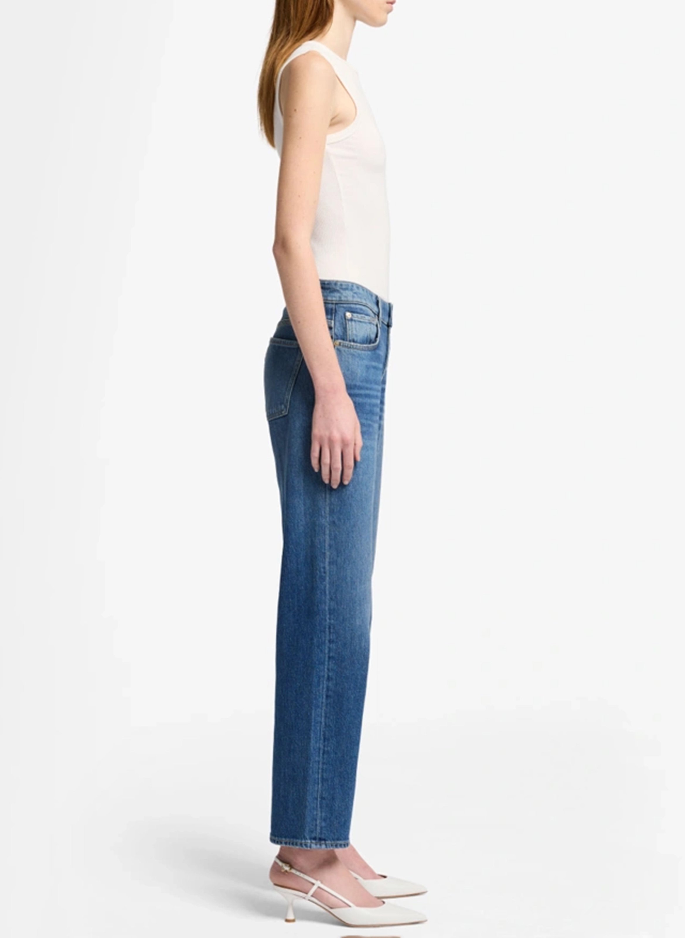 Gewaschene Straight-Leg Hose 7 FOR ALL MANKIND Blau