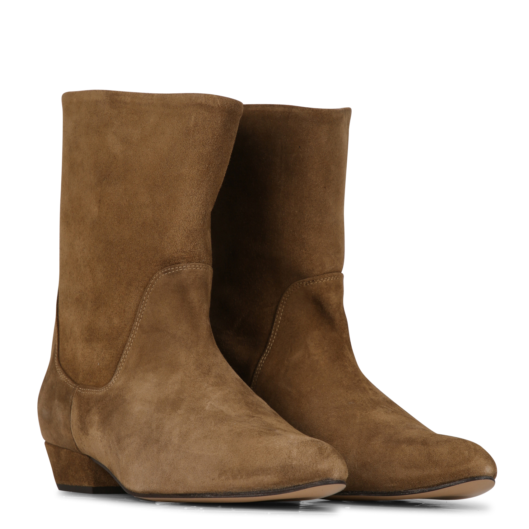 Suede leather ankle boots ANONYMOUS COPENHAGEN Brown