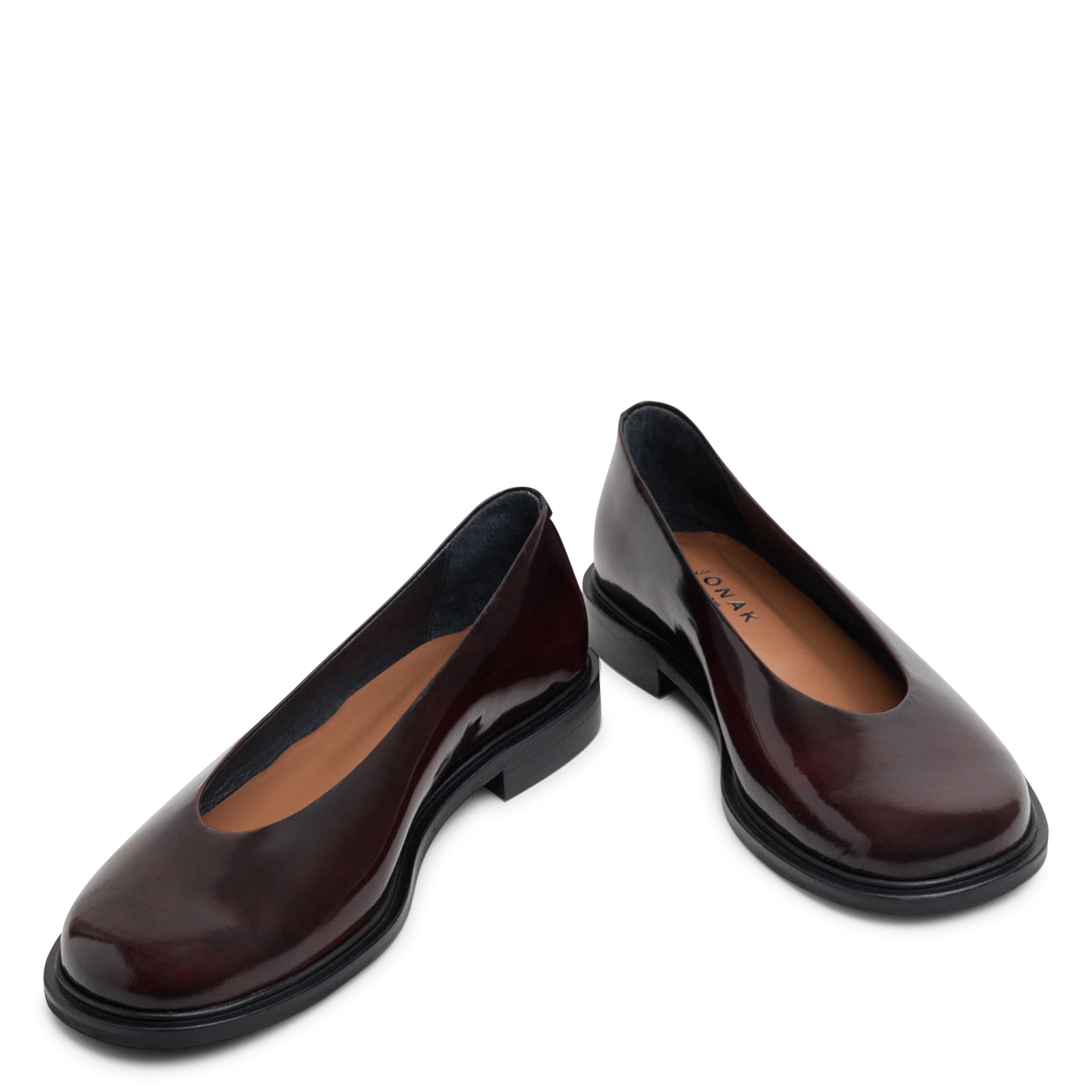 Leren ballerina's | Rood JONAK Dames