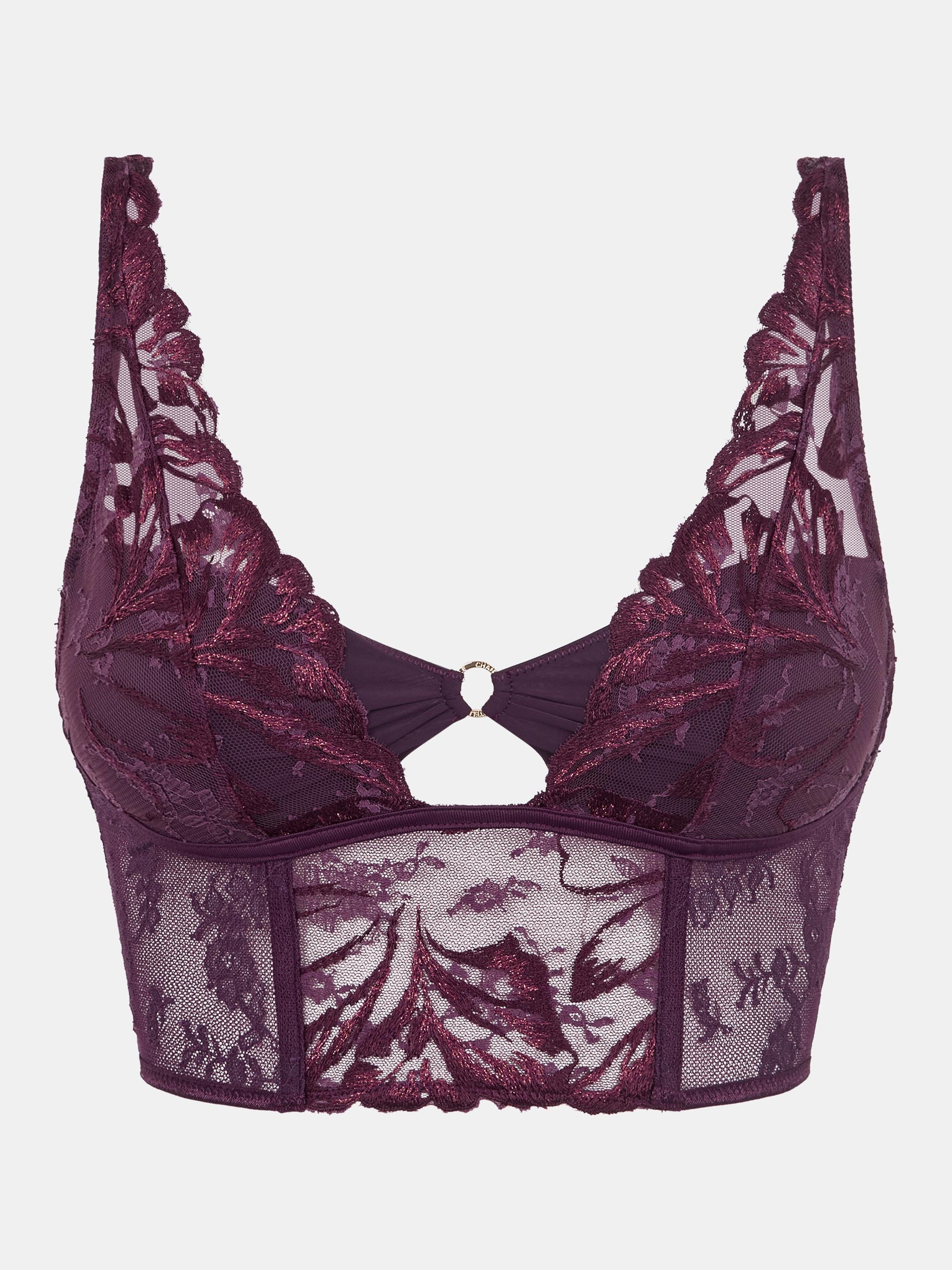 Floral Embroidered Bustier | Purple CHANTELLE Women