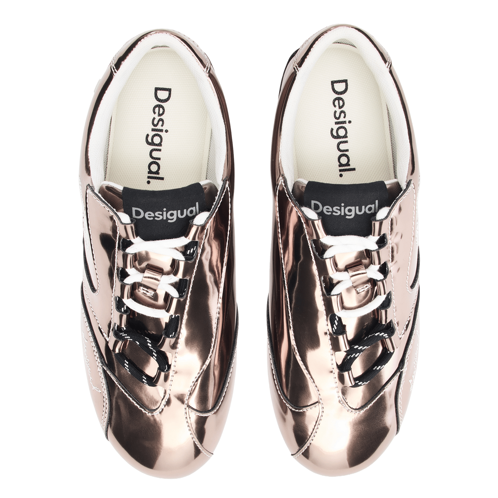 Lage sneakers met effen veters. DESIGUAL Grijs