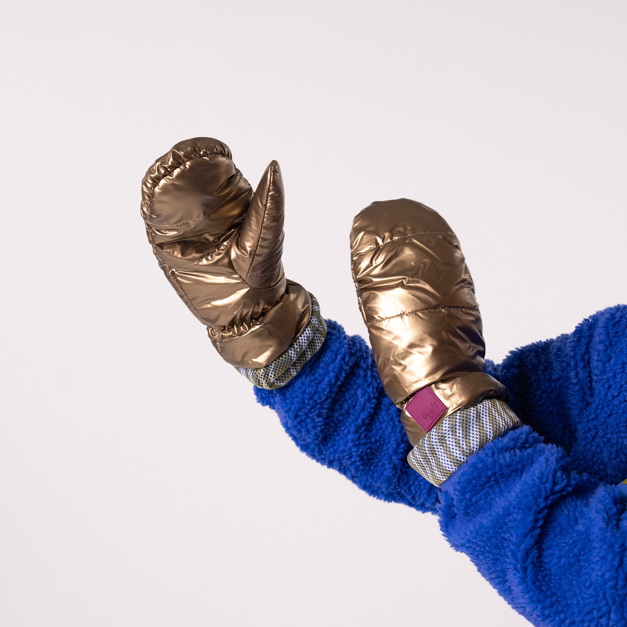Metallic fleece mittens | Golden BILLYBELT Women
