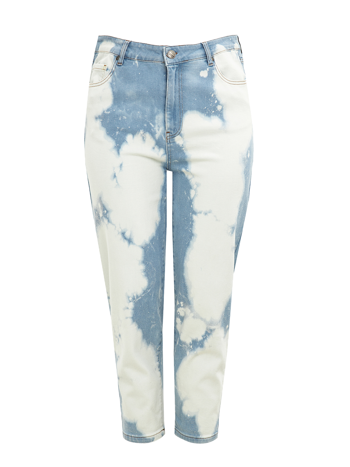 Straight-leg printed denim jeans MAT FASHION Raw denim