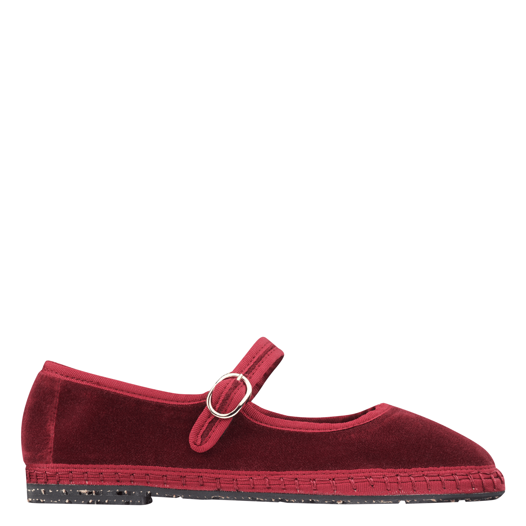 Samt-Espadrilles FLABELUS Pflaume