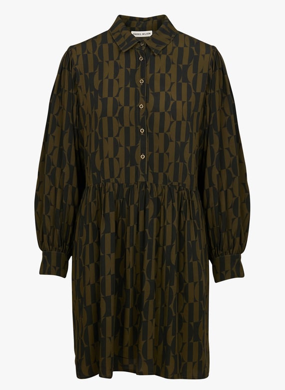 Robe Courte Droite Imprimee Fidelis Geometrique Harris Wilson Femme 3H240260 IM944 GEOMETRIQUE Place des Tendances Belgique