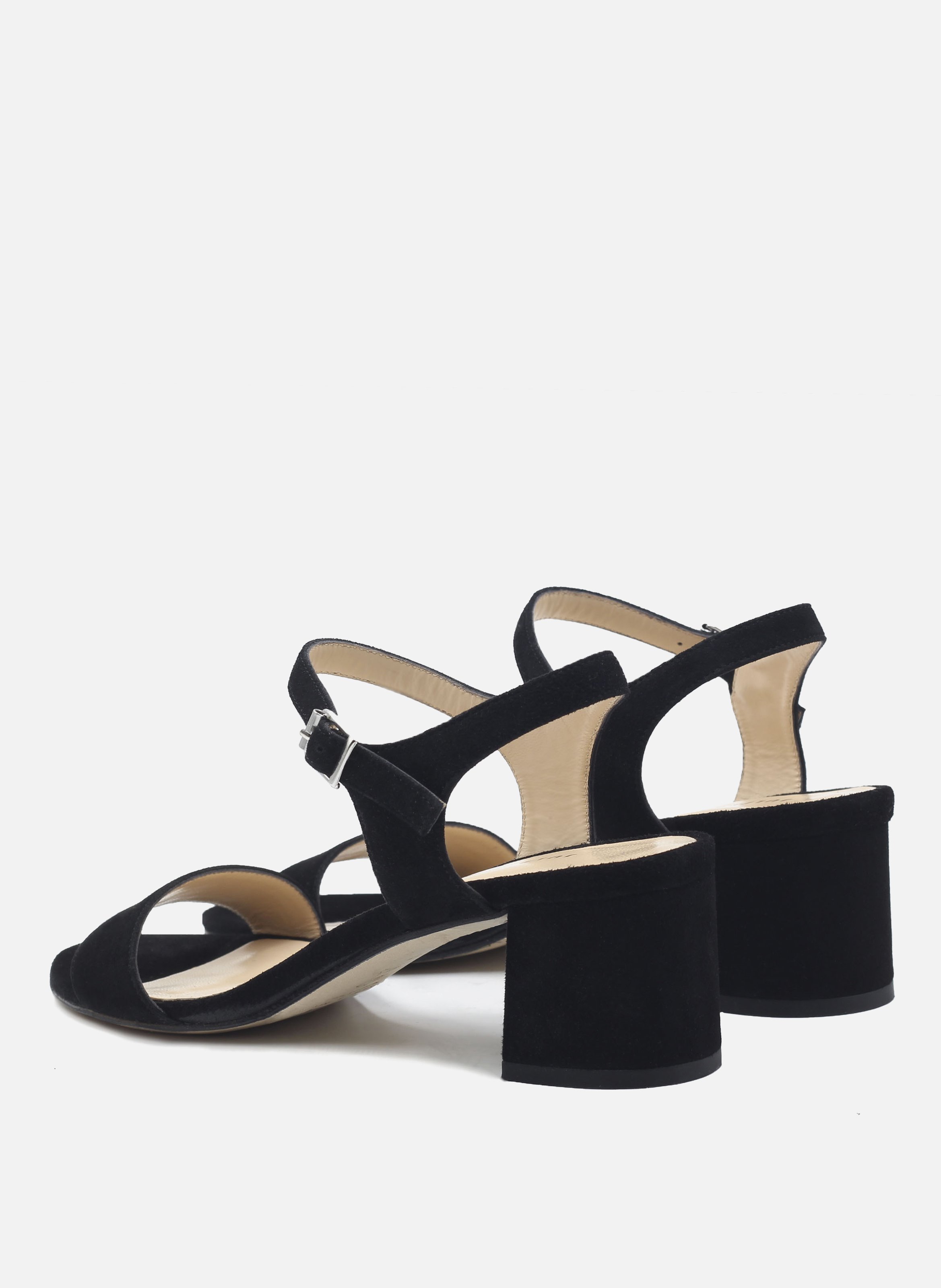 Medium heel suede sandals JULES & JENN Black
