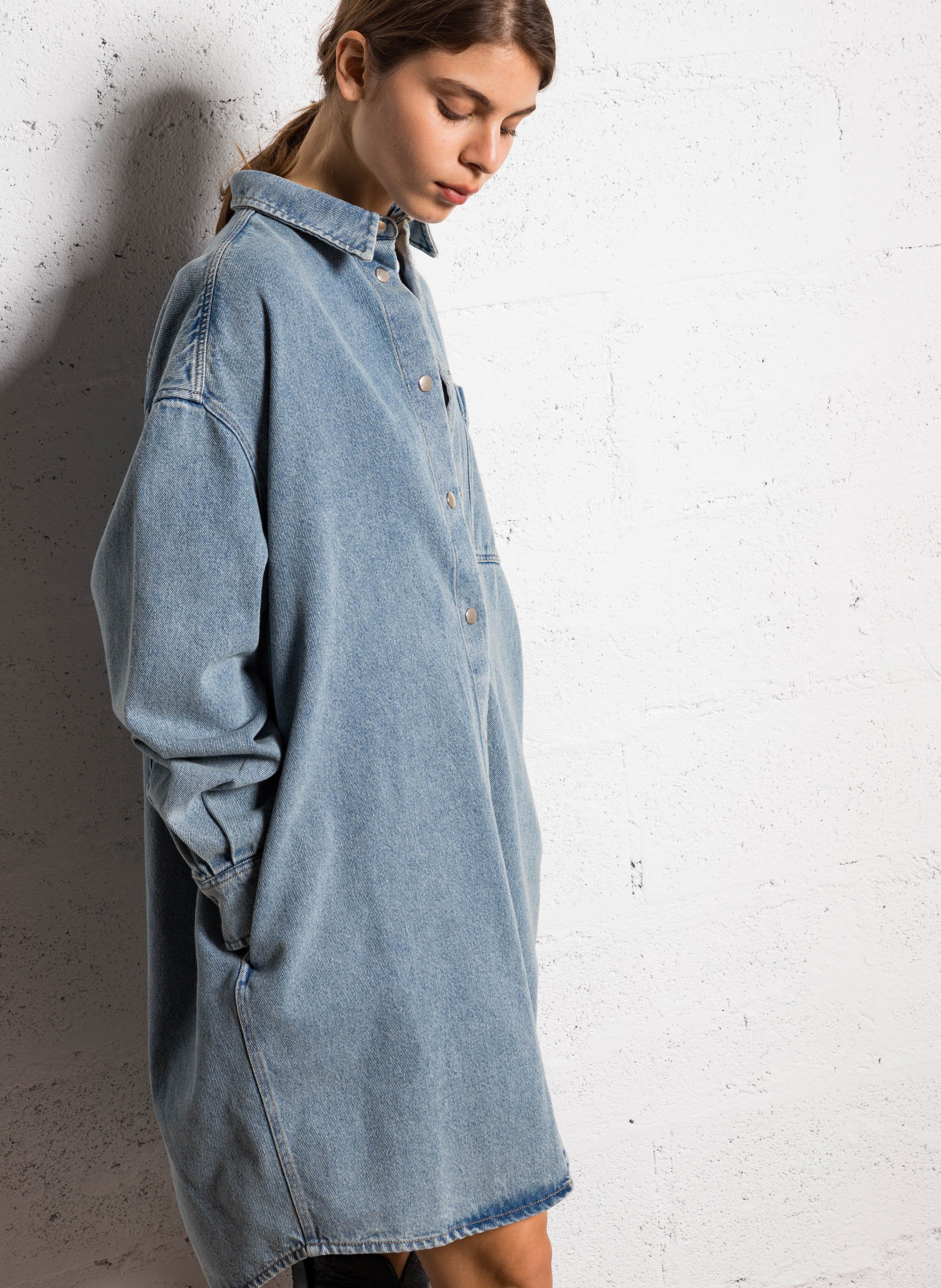 Korte overhemdjurk van jeans COLLECTORS CLUB Blauw