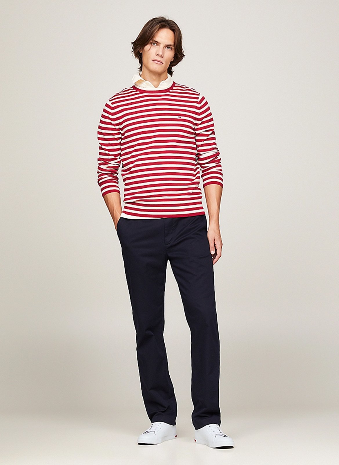 Baskets basses en cuir TOMMY HILFIGER Blanc