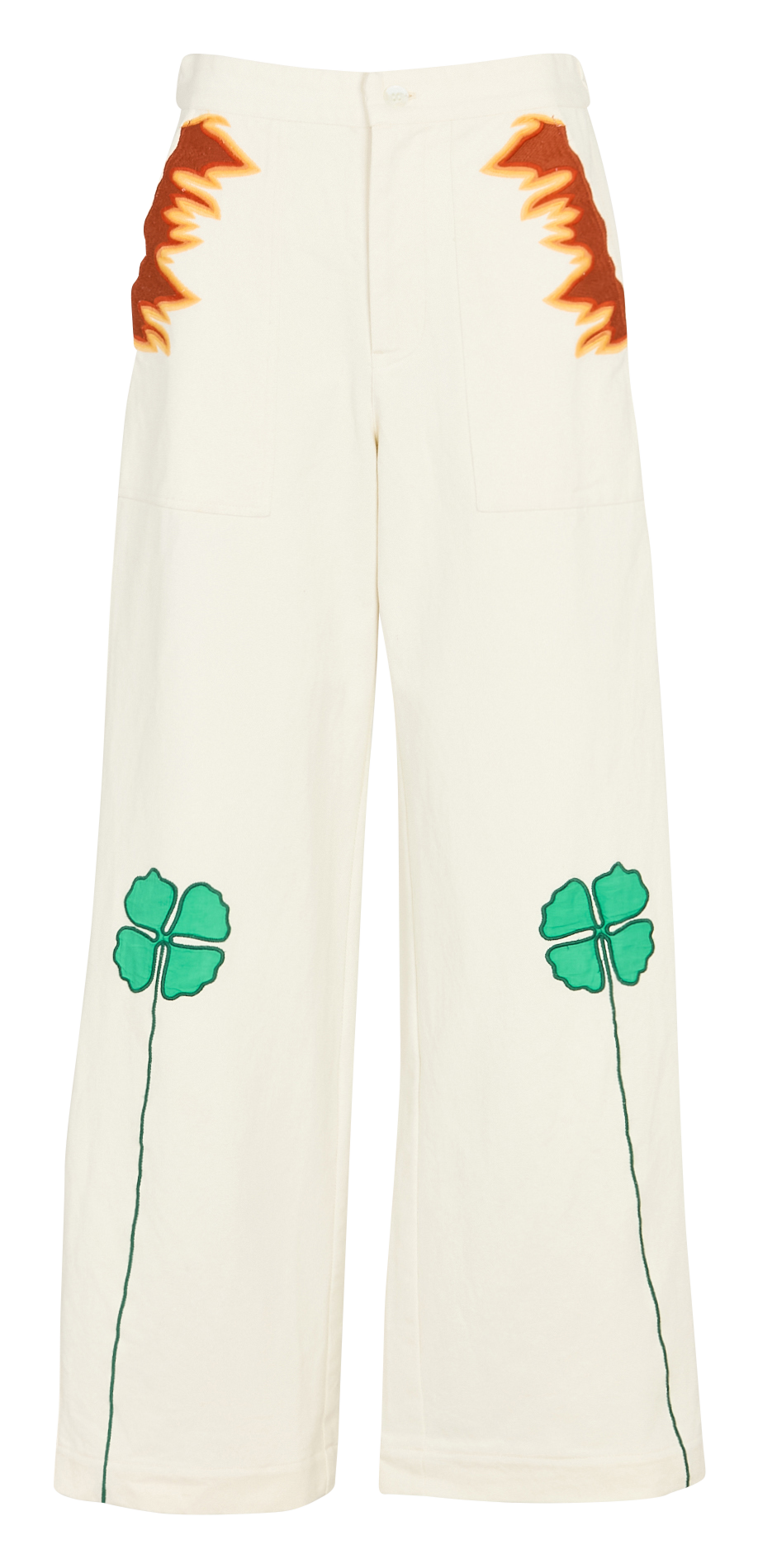 Pantalon large en coton STELLA NOVA Beige
