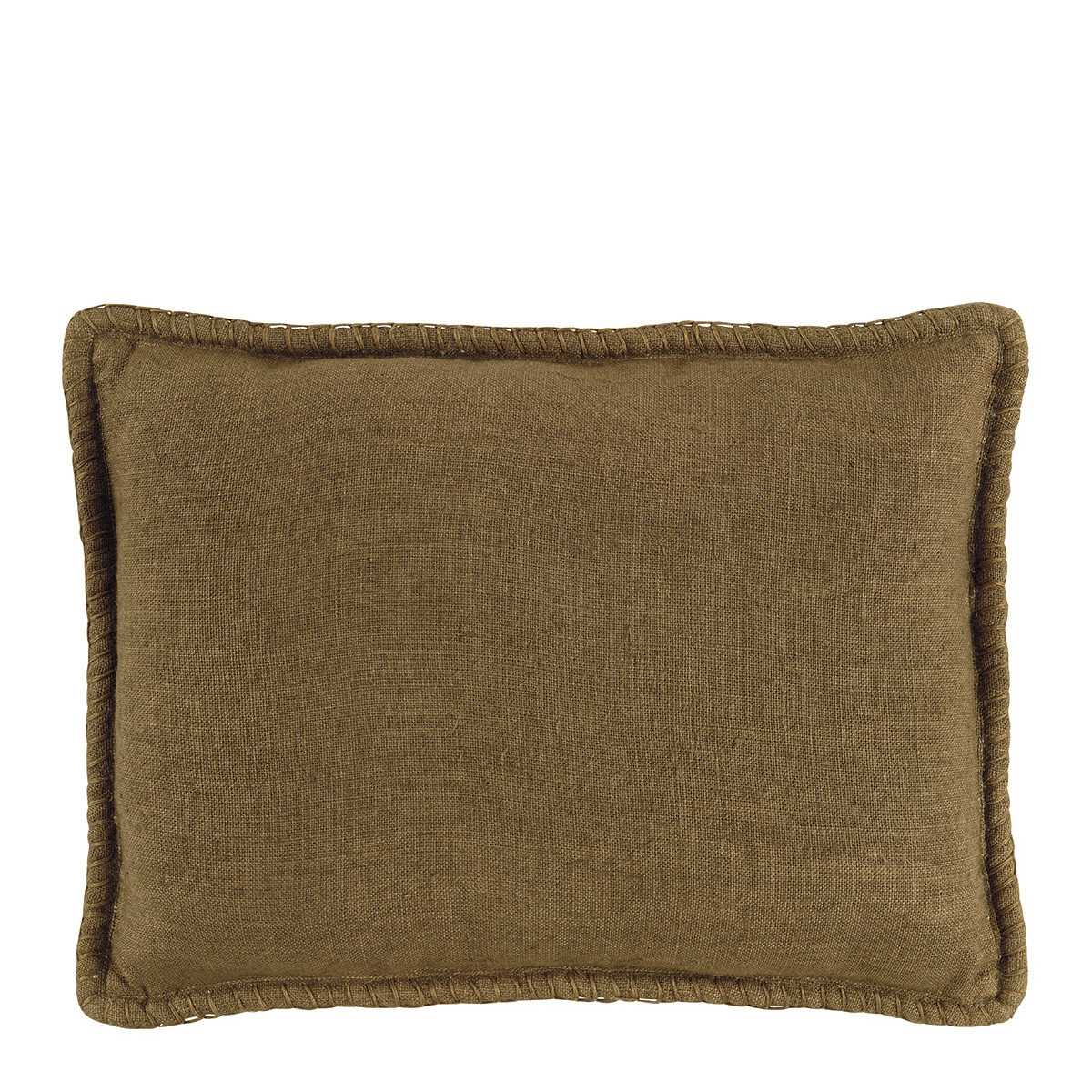 Linen cushion BLANC D'IVOIRE Brown