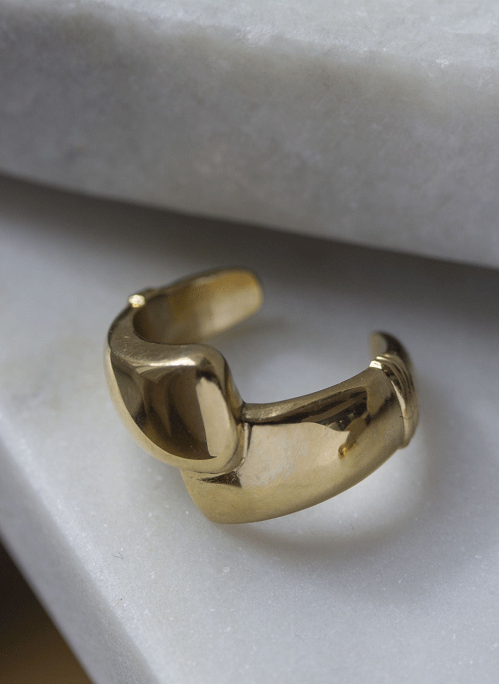 Wide Osmonde ring AEC Paris Golden