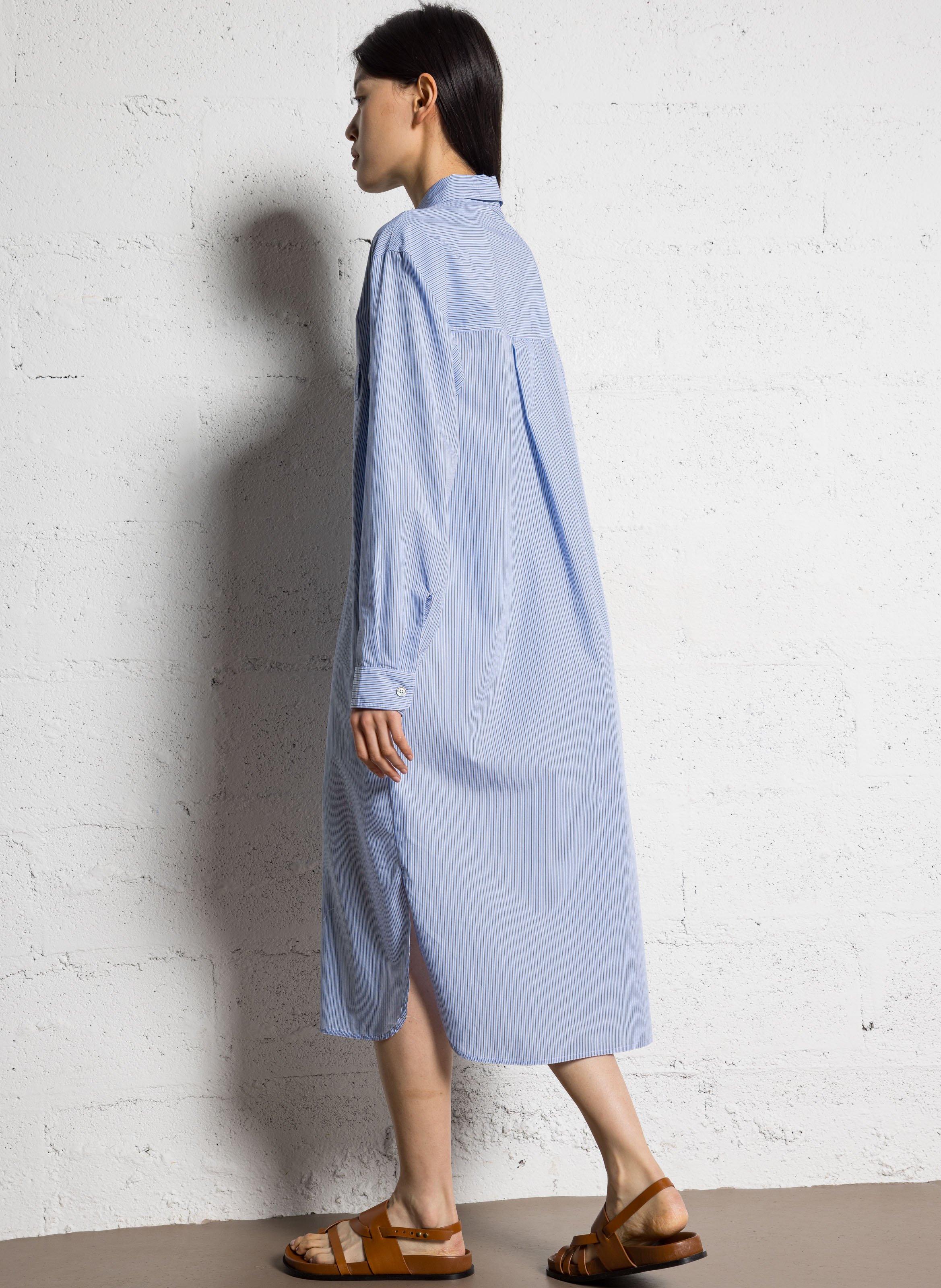 Robe chemise droite rayée  POMANDERE Multicolore