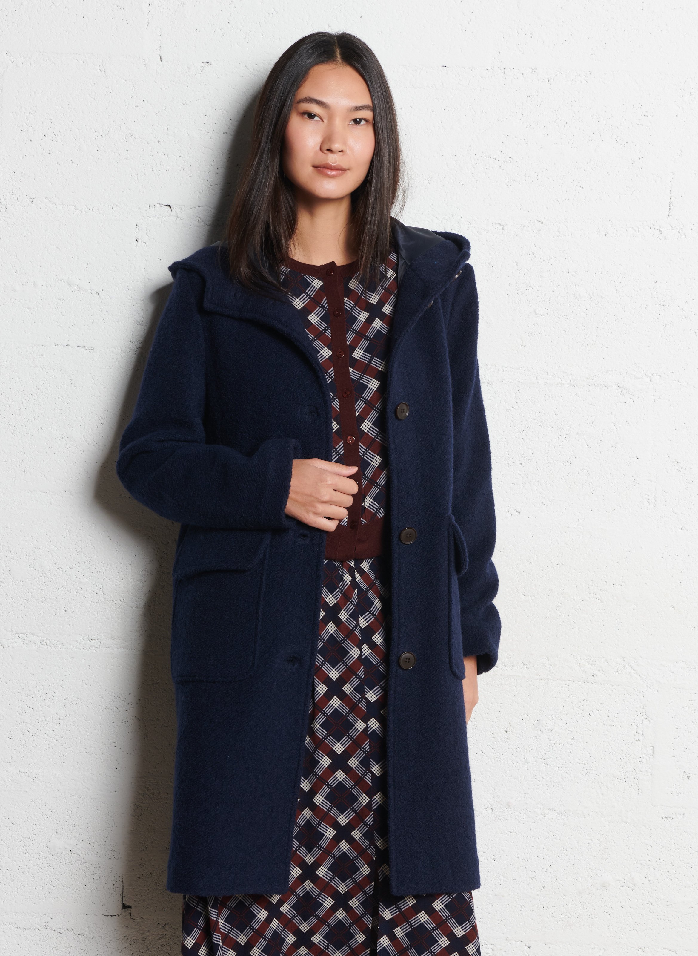 Manteau droit à capuche NICE THINGS