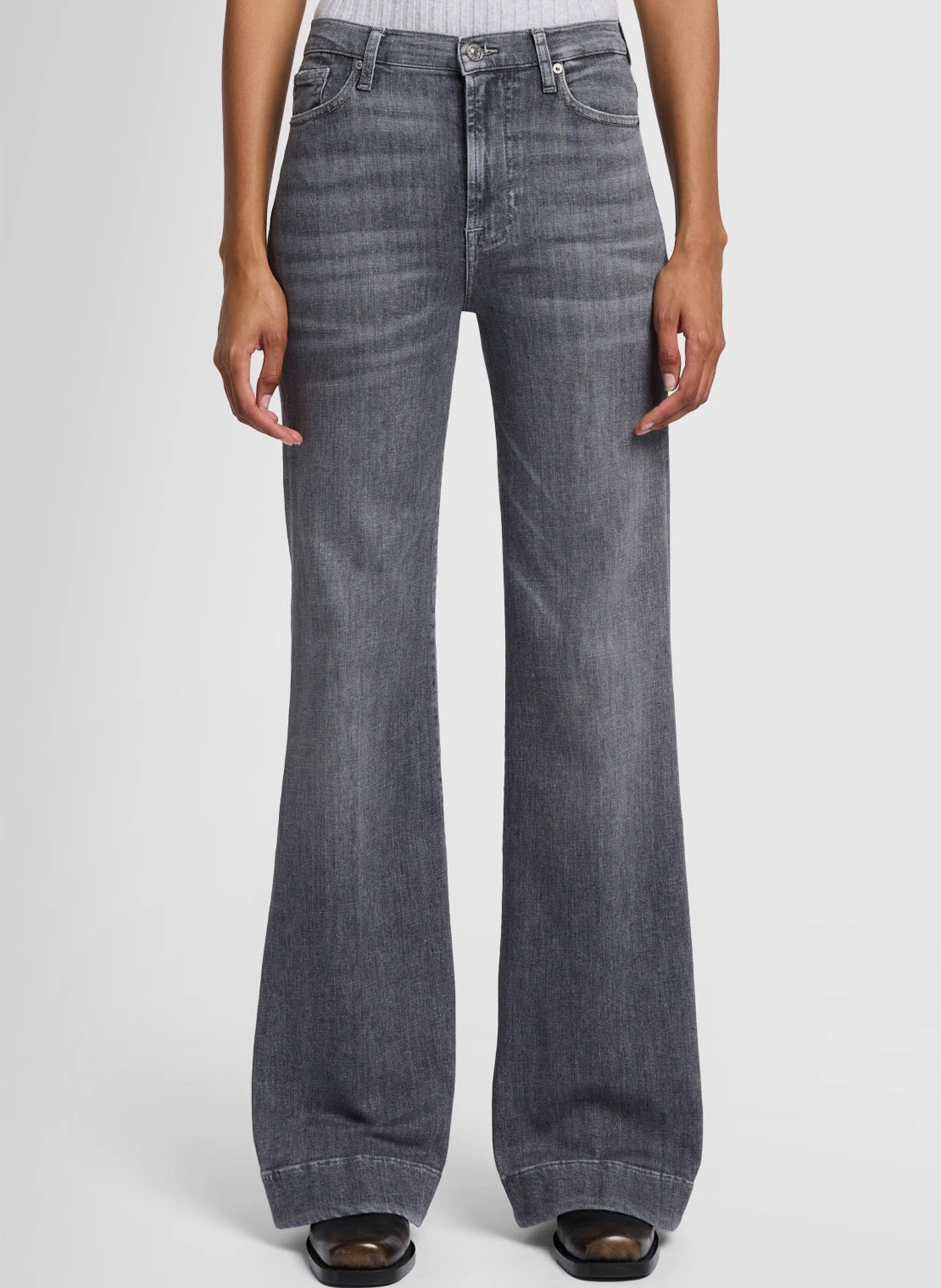 Bootcut jeans met hoge taille 7 FOR ALL MANKIND Grijs