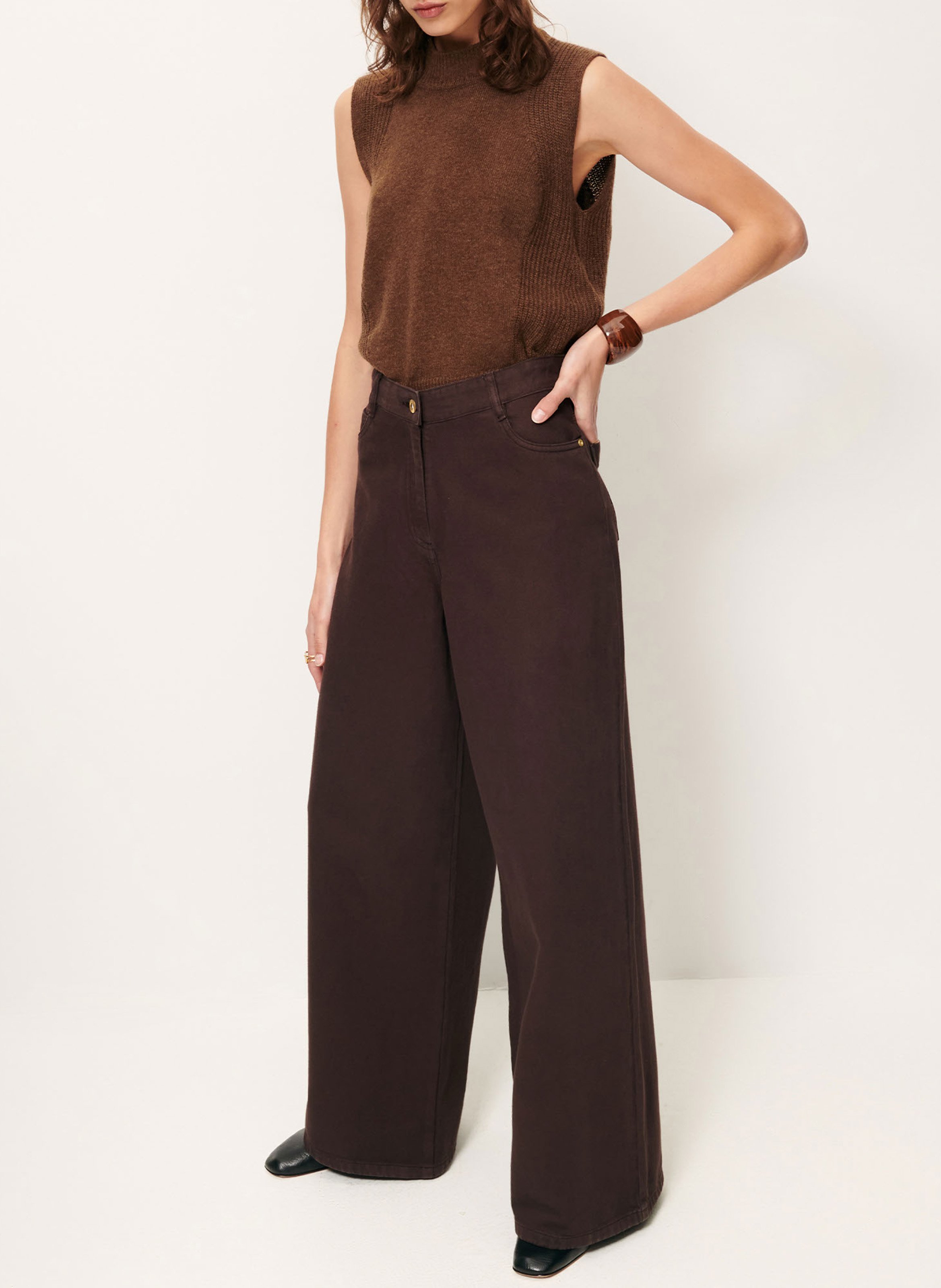 Pull col rond en laine SESSUN Gris