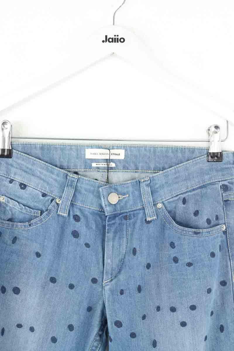 Cotton straight jeans ISABEL MARANT ÉTOILE - SECONDE MAIN Blue
