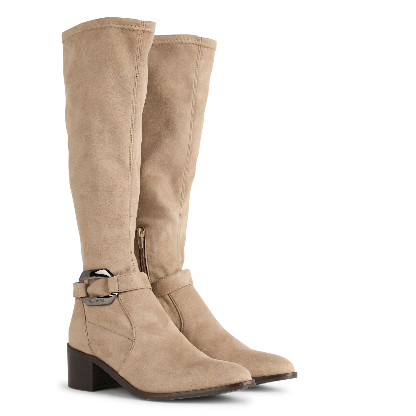Bottes en cuir mélangé JB MARTIN Beige
