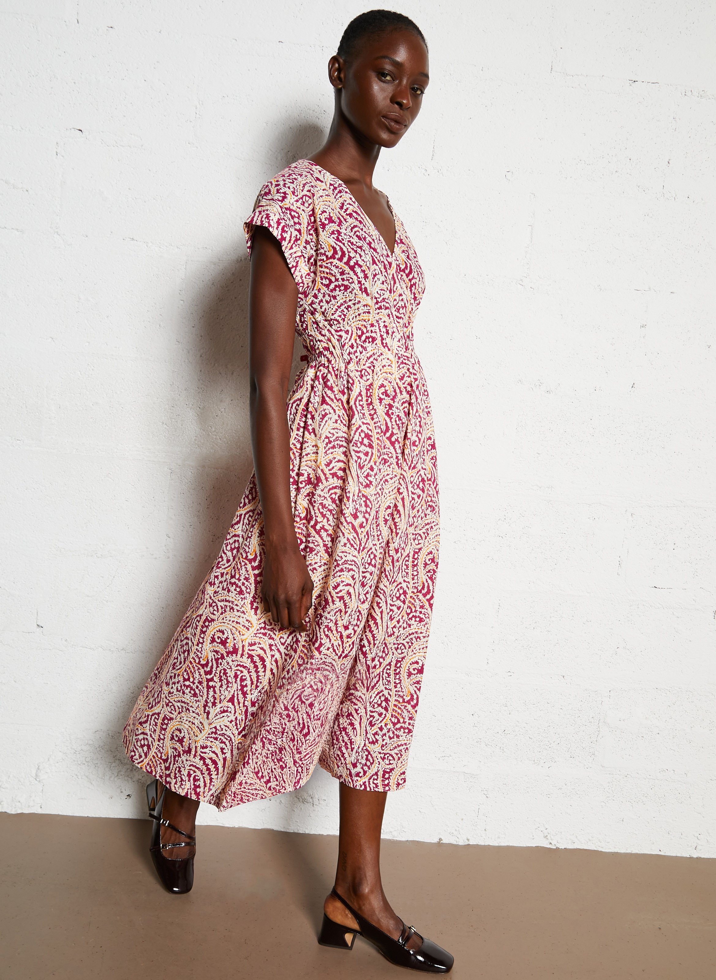 Robe cintrée en coton MAISON 123 Violet