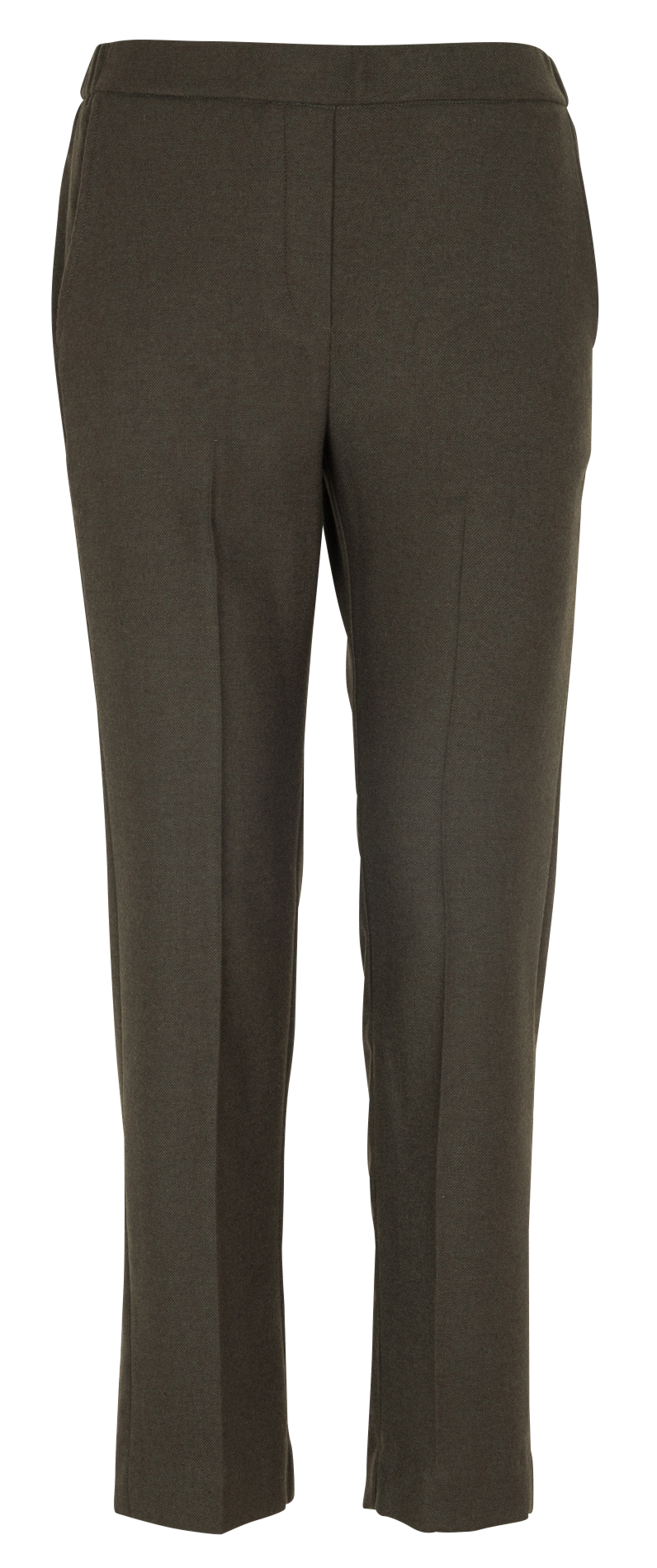 Pantalon droit en laine mélangée DIEGA Marron
