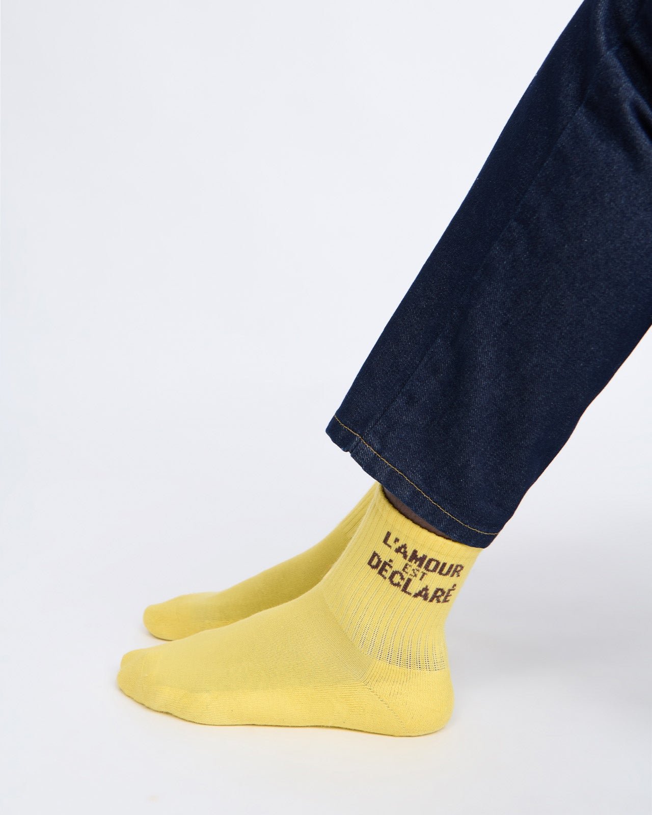 Les chaussettes l'amour est déclaré EMOI EMOI Jaune