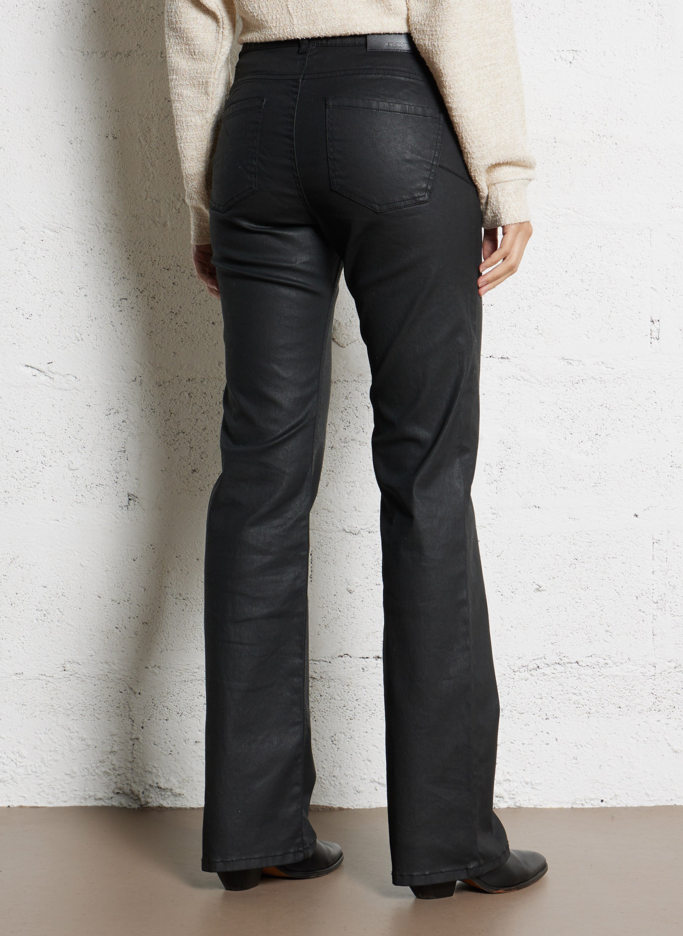 Beschichtete Bootcut-Jeans IKKS Schwarz