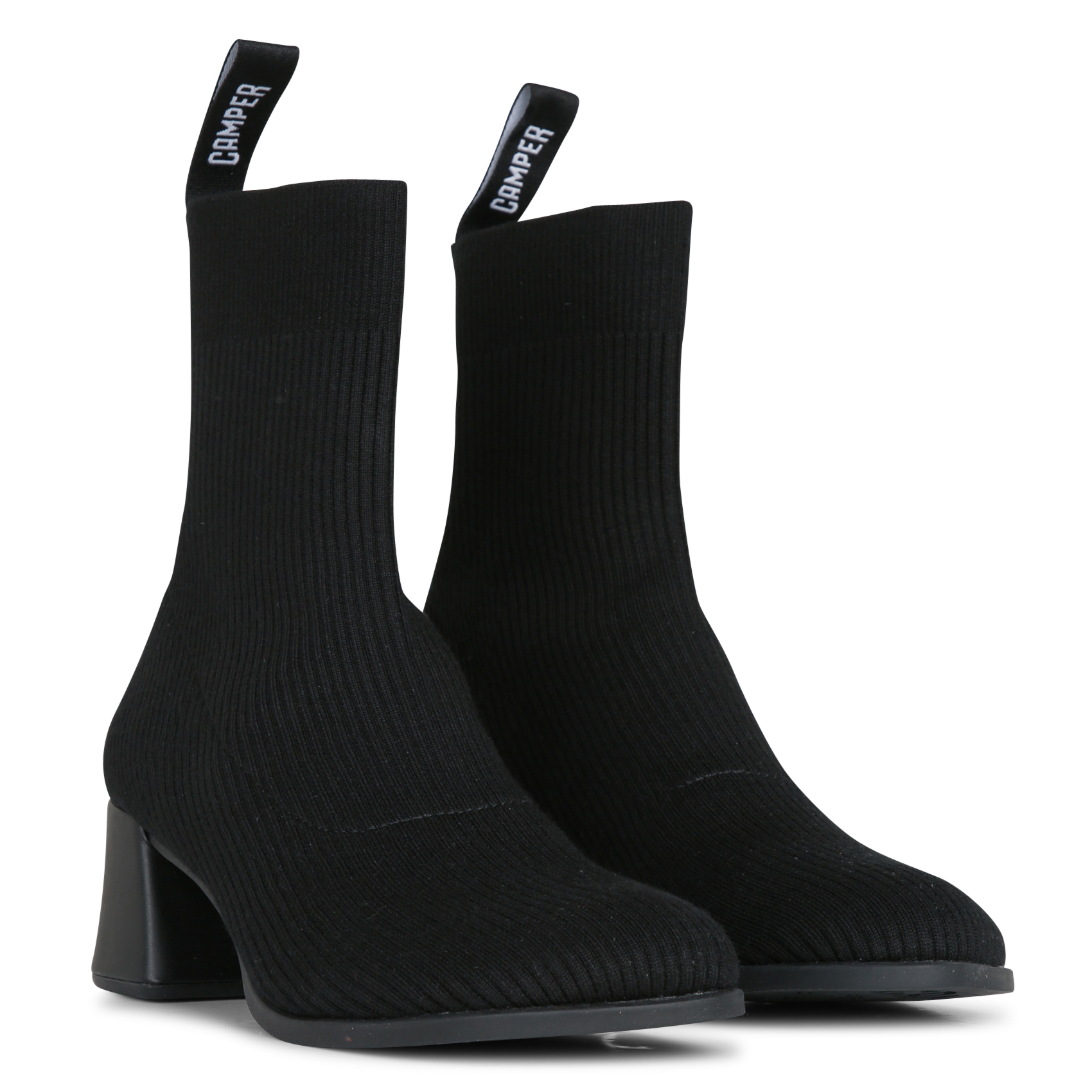 Bottines chaussettes en maille CAMPER Noir