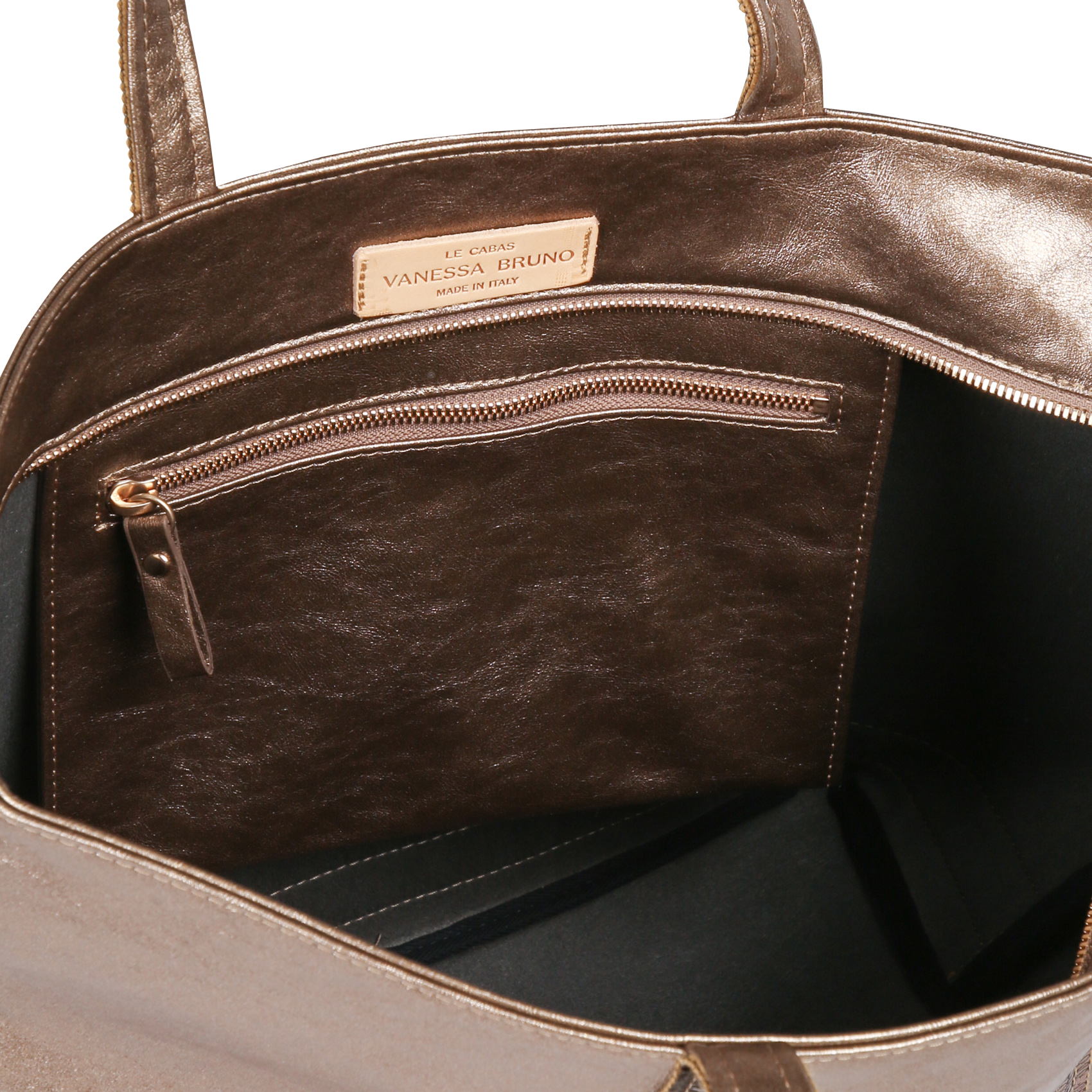 Cabas aspect métallique à sequins VANESSA BRUNO Marron