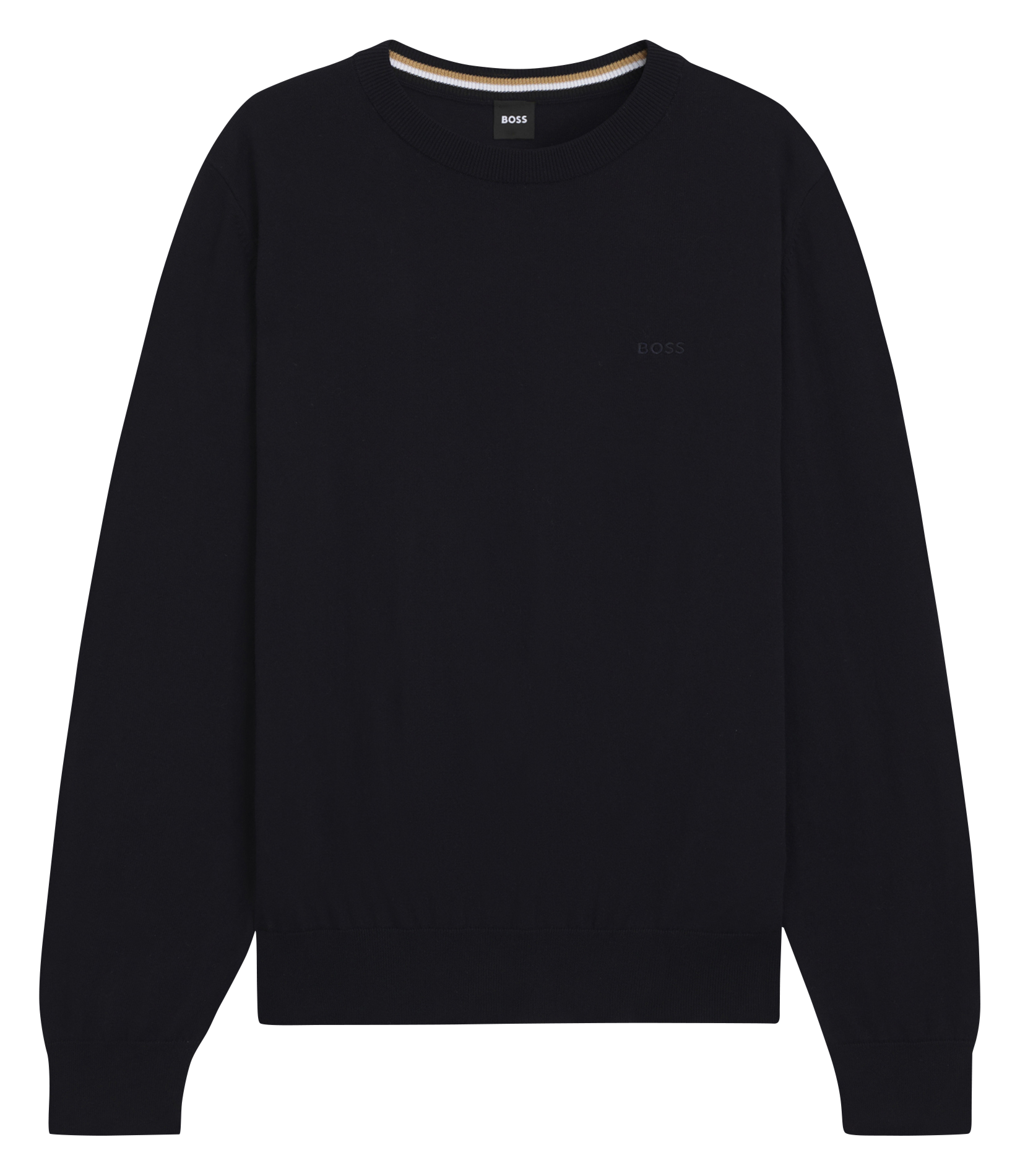 Colour block cotton sweater BOSS Black