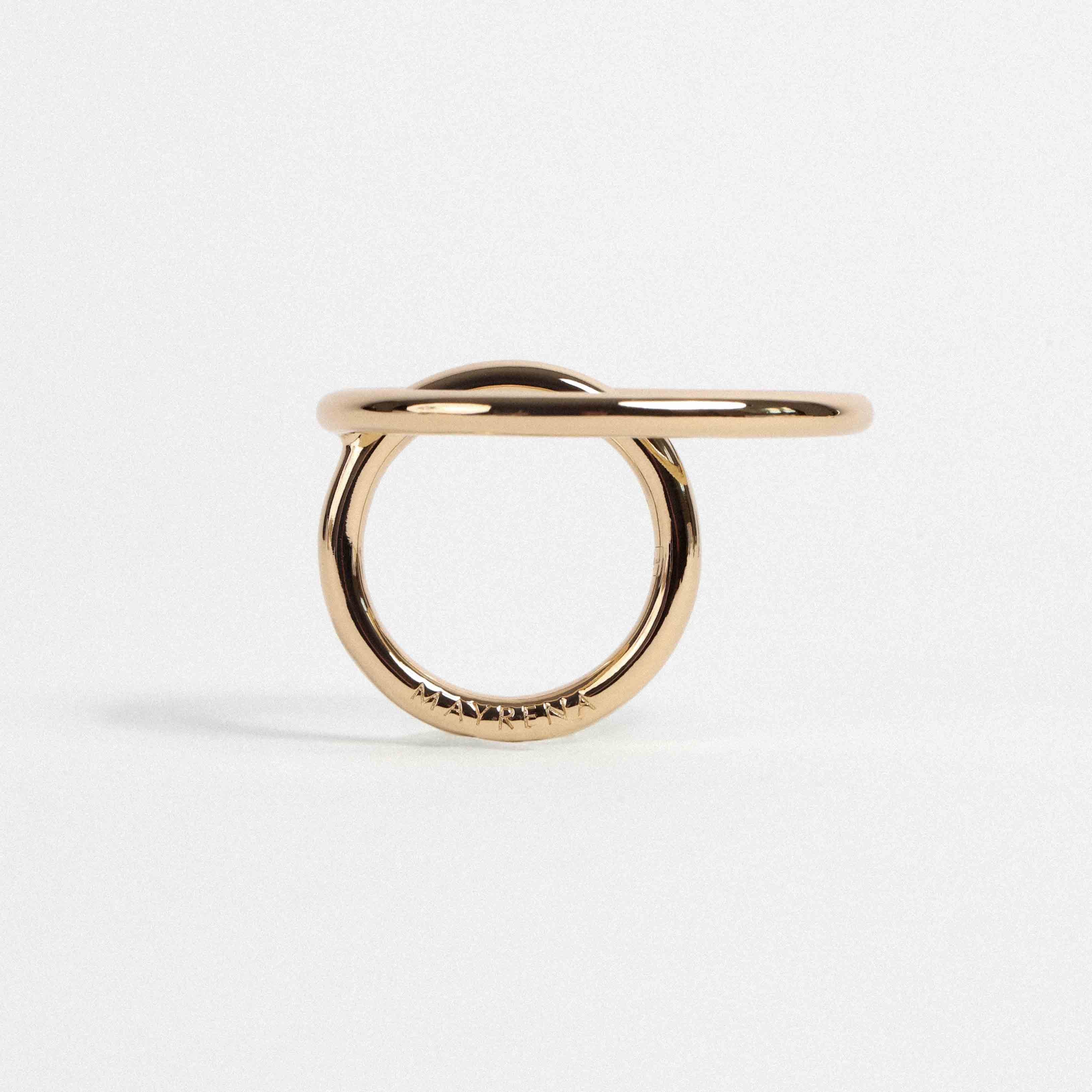 Adjustable ring, recycled silver MAYRENA Golden