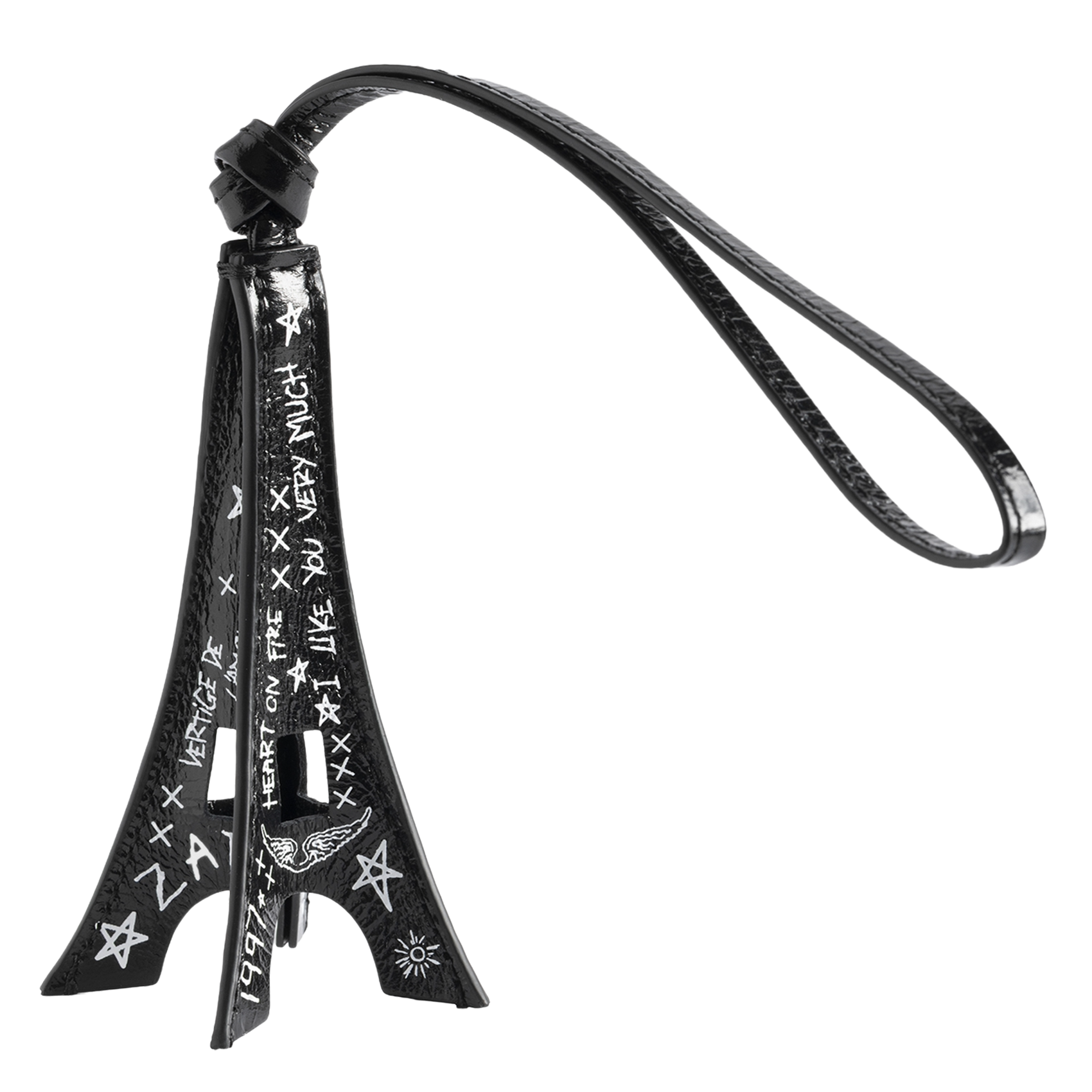 <span> Llavero impreso Torre Eiffel </span> ZADIG&VOLTAIRE Negro