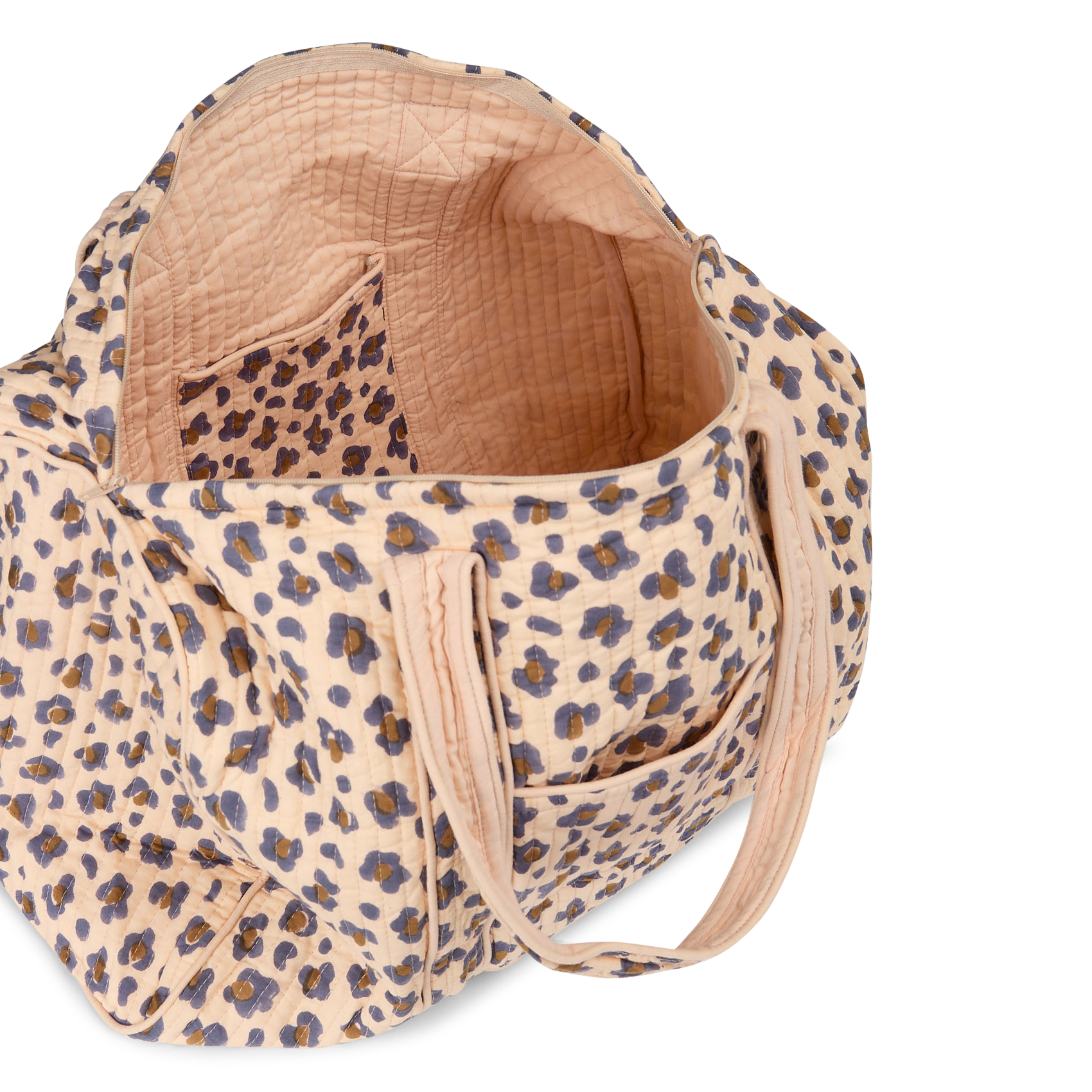 Gedruckte Reisetasche aus gesteppter Baumwolle APACHES COLLECTIONS Beige