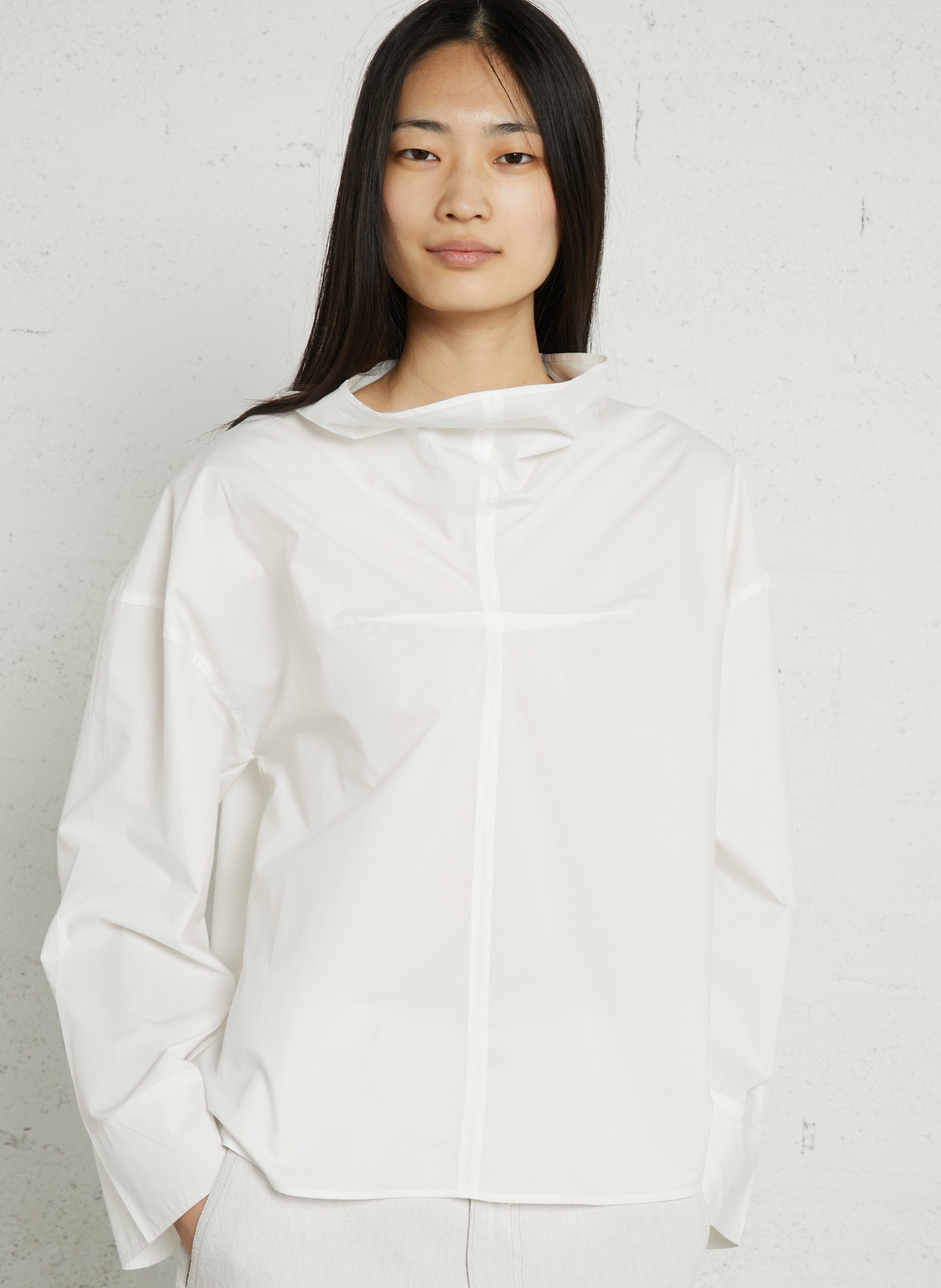 Oberteil mit Bio-Baumwollrollkragen SOEUR Beige