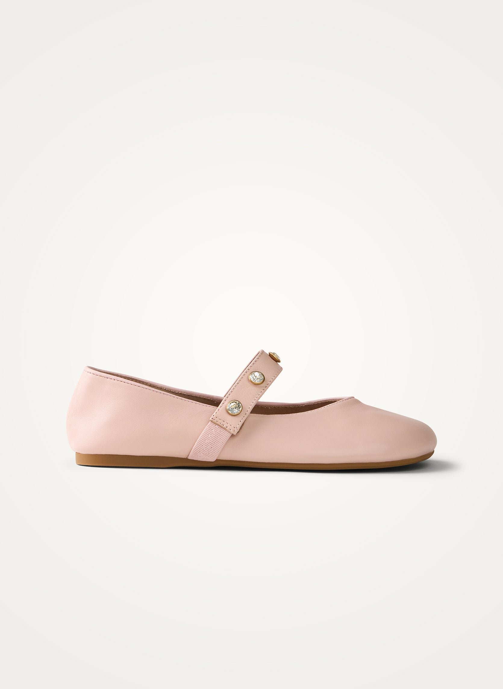 Woven ballet flats with strass ankle strap VANESSA WU