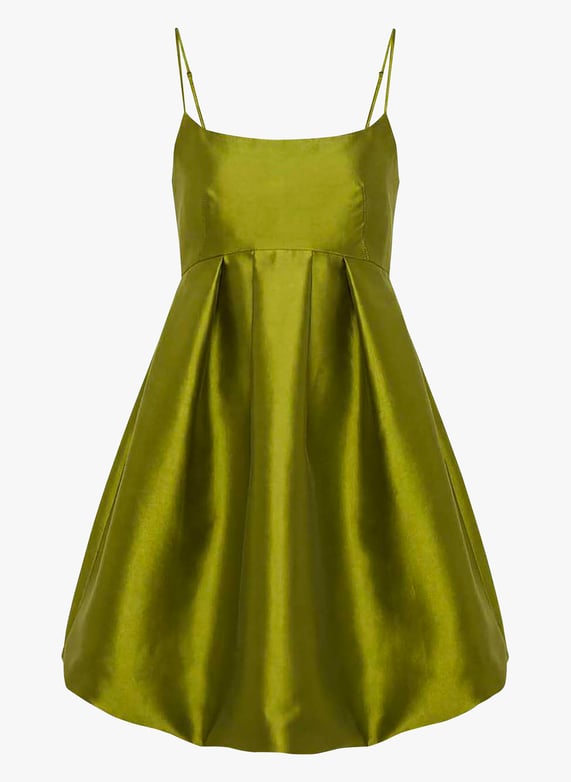 Short puff sleeve satin dress Green Tara jarmon - Women | Place des Tendances Short puff sleeve satin dress Green Tara jarmon - Women | Place des Tendances