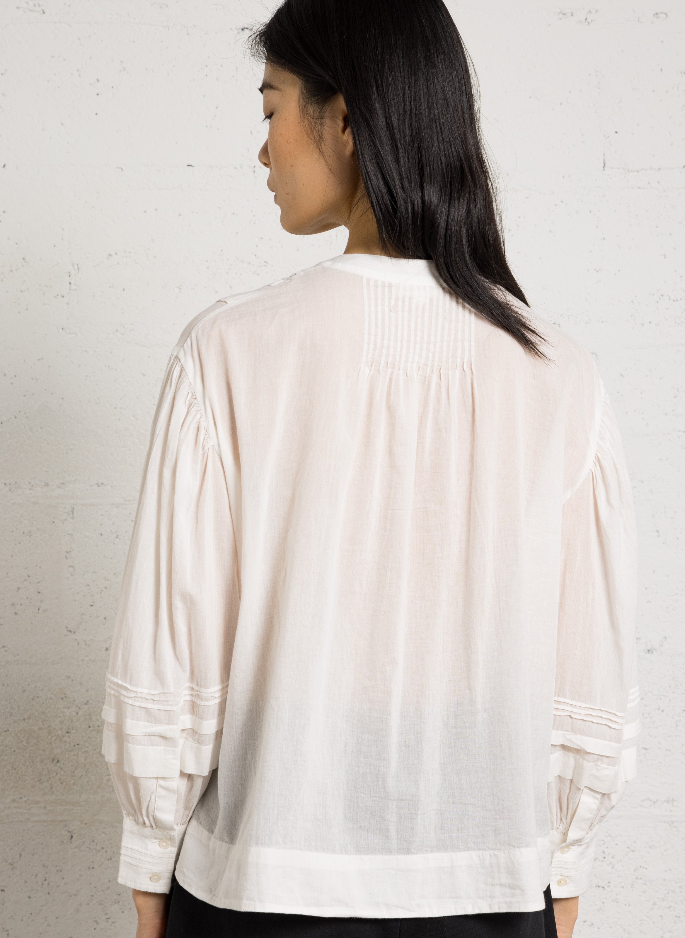 Wijde blouse van biokatoen LOUISE MISHA Wit