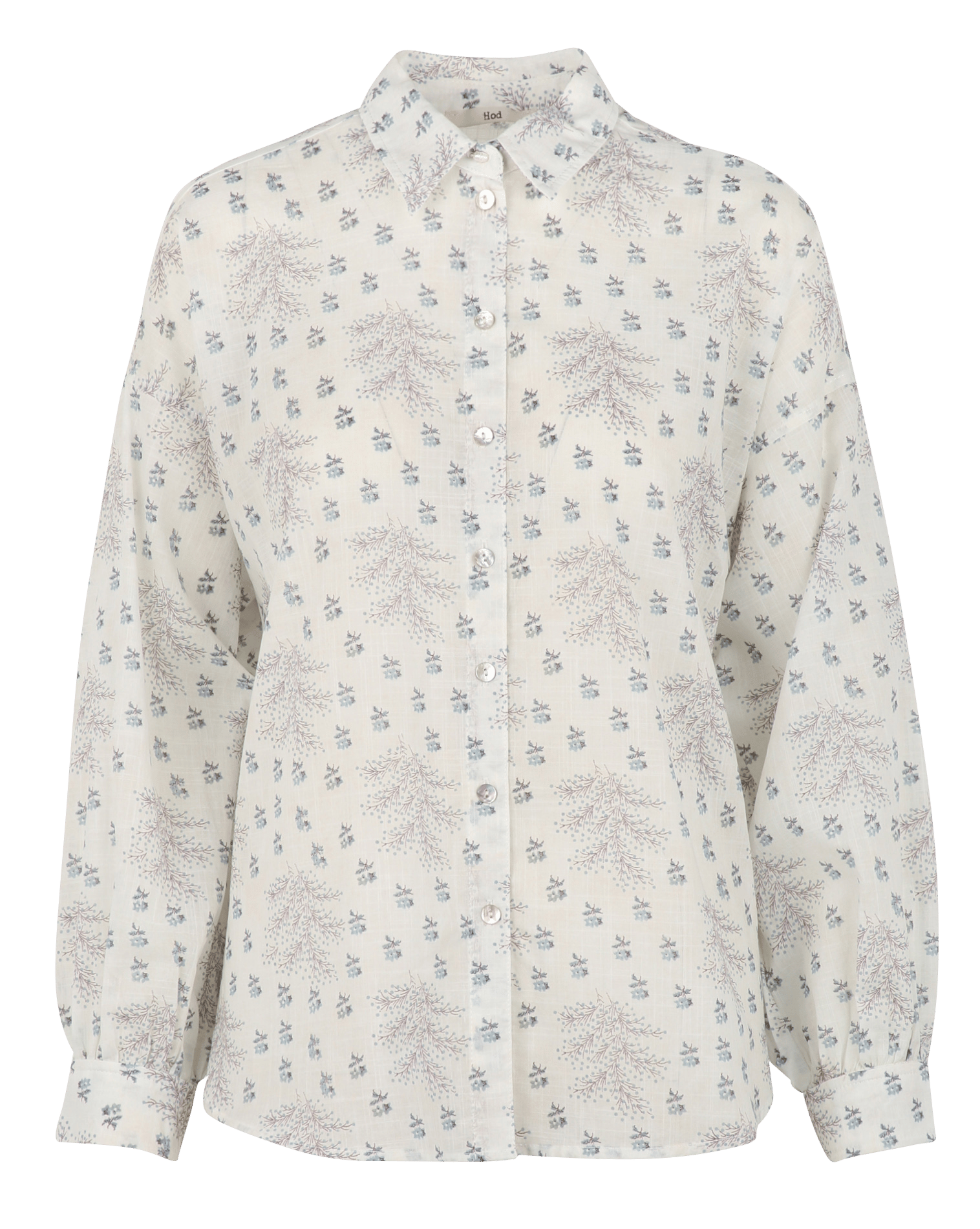 Straight-cut cotton-blend shirt with classic collar HOD PARIS White