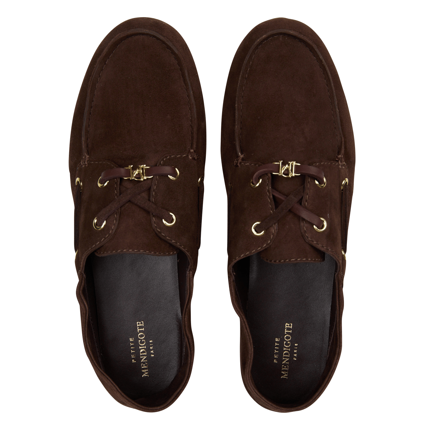 Effen suède bootschoenen PETITE MENDIGOTE Bruin