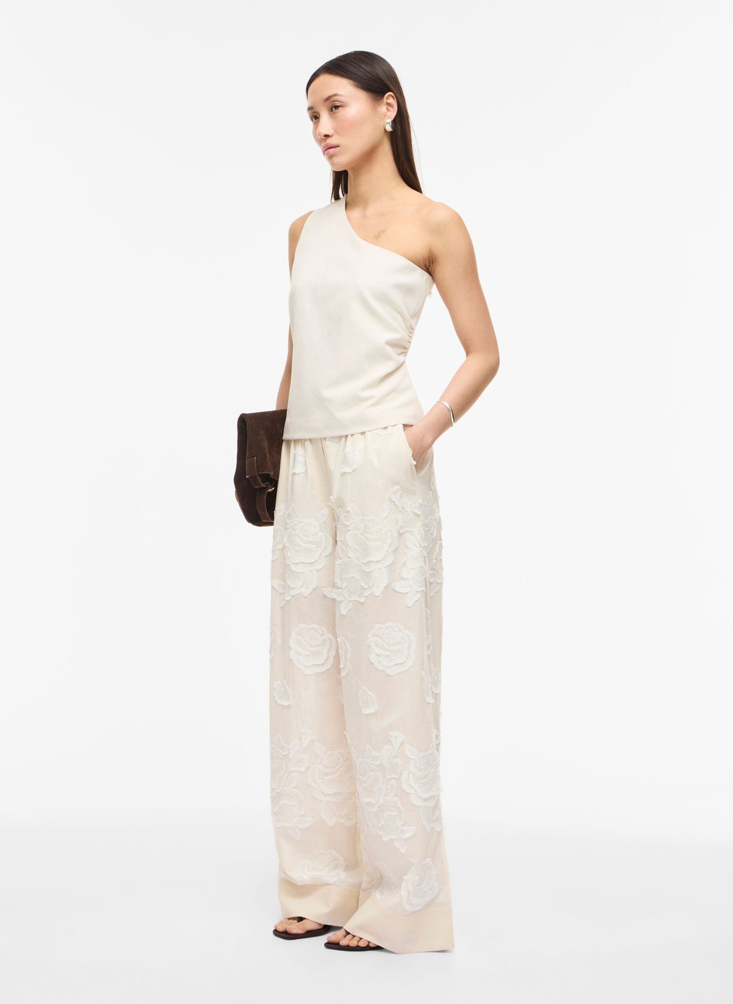 Top asymétrique sans manches  ROUGE EDIT Beige