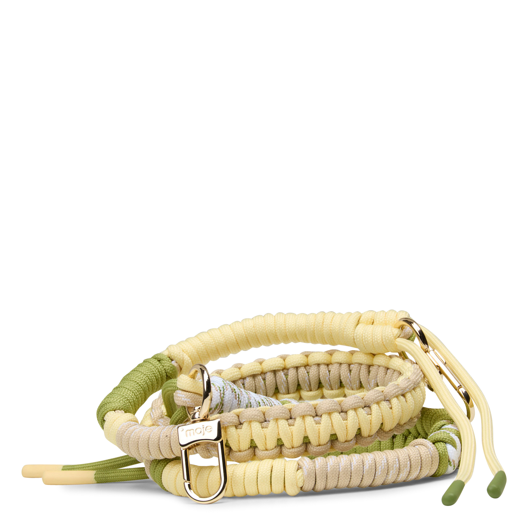 Gevlochten schouderband MAJE Geel