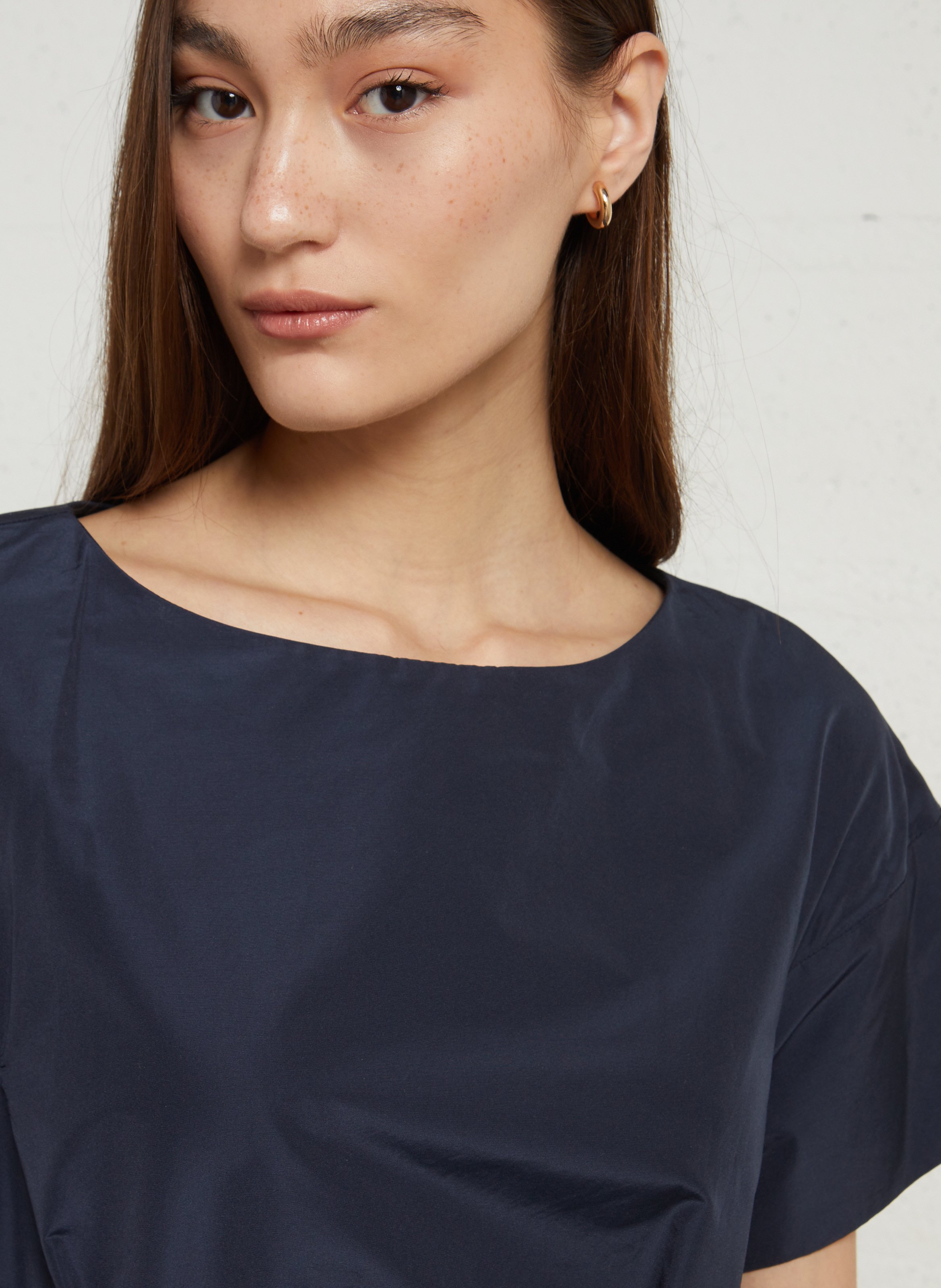 Flared belted solid dress MAX MARA WEEK END Blue