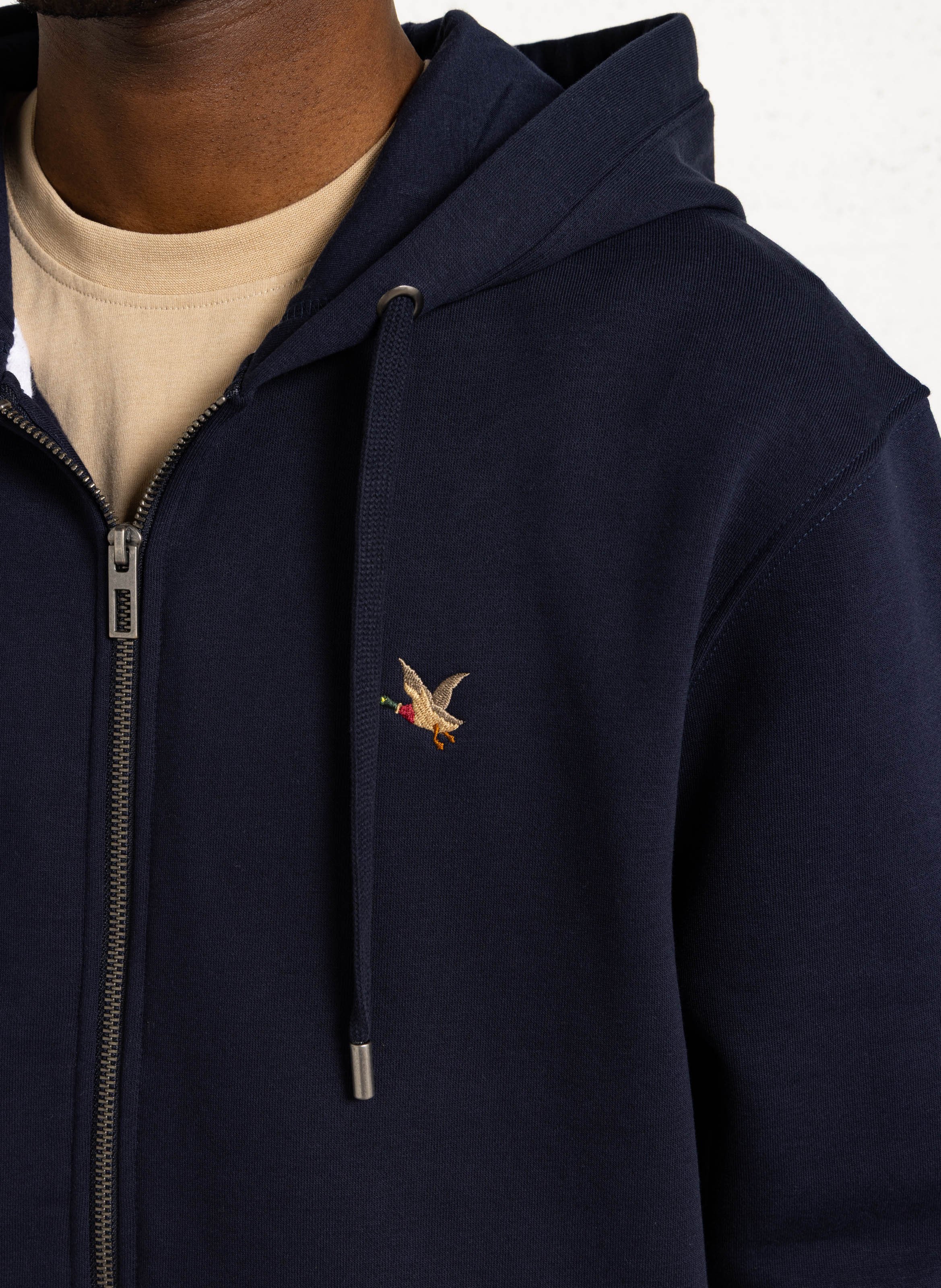 Sweat à capuche droit en coton mélangé CHEVIGNON Bleu