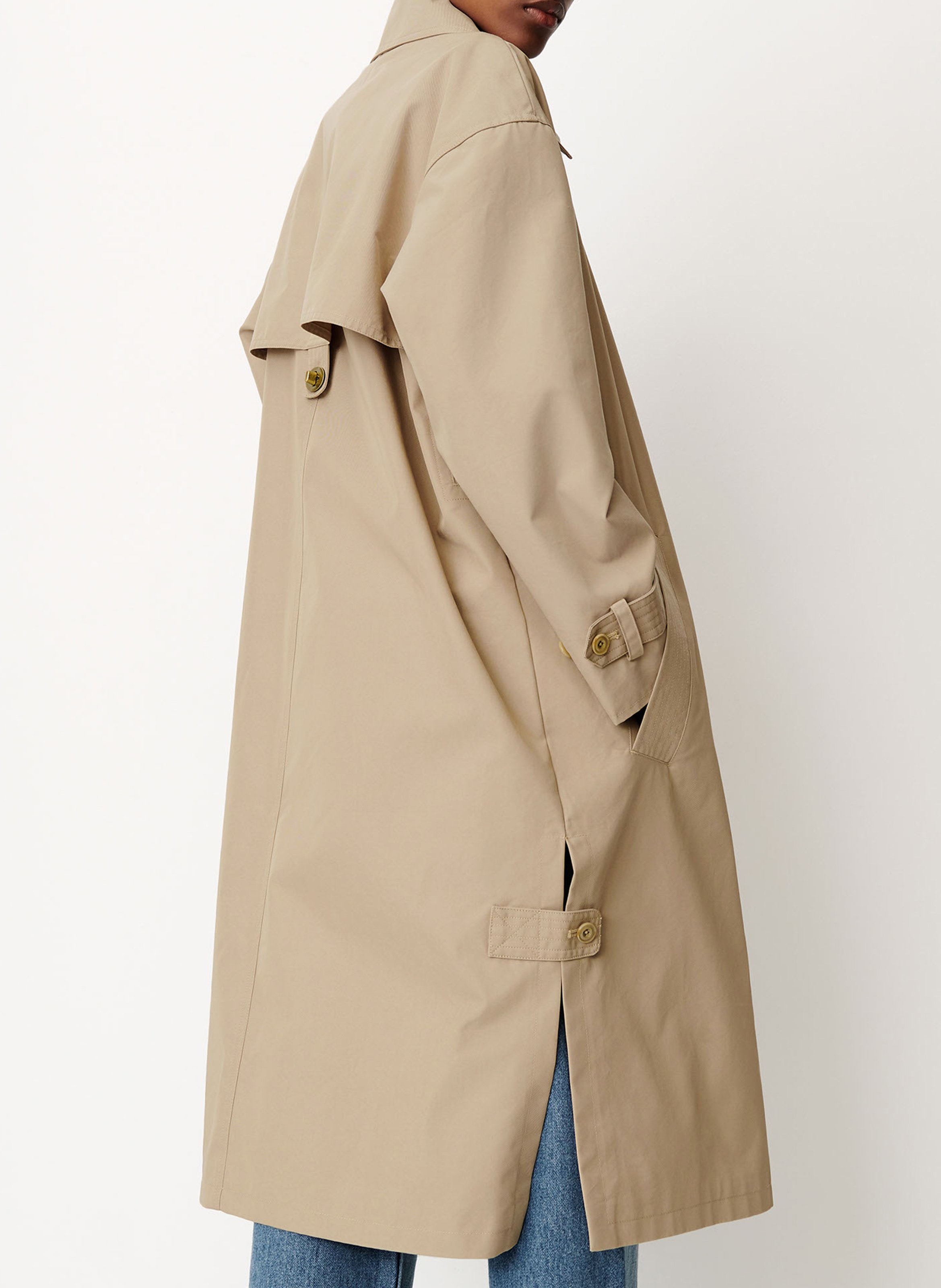 Trench long en coton mélangé SESSUN Beige