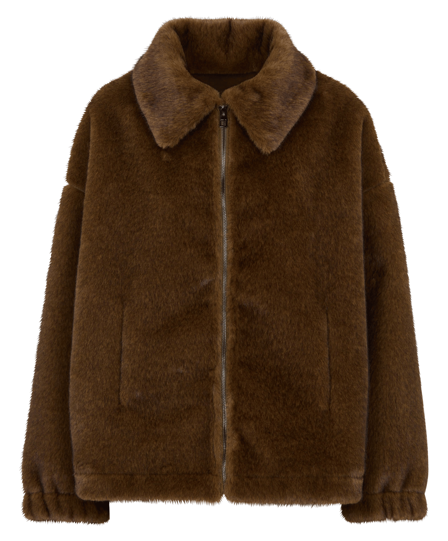 Faux fur coat SUNCOO Khaki