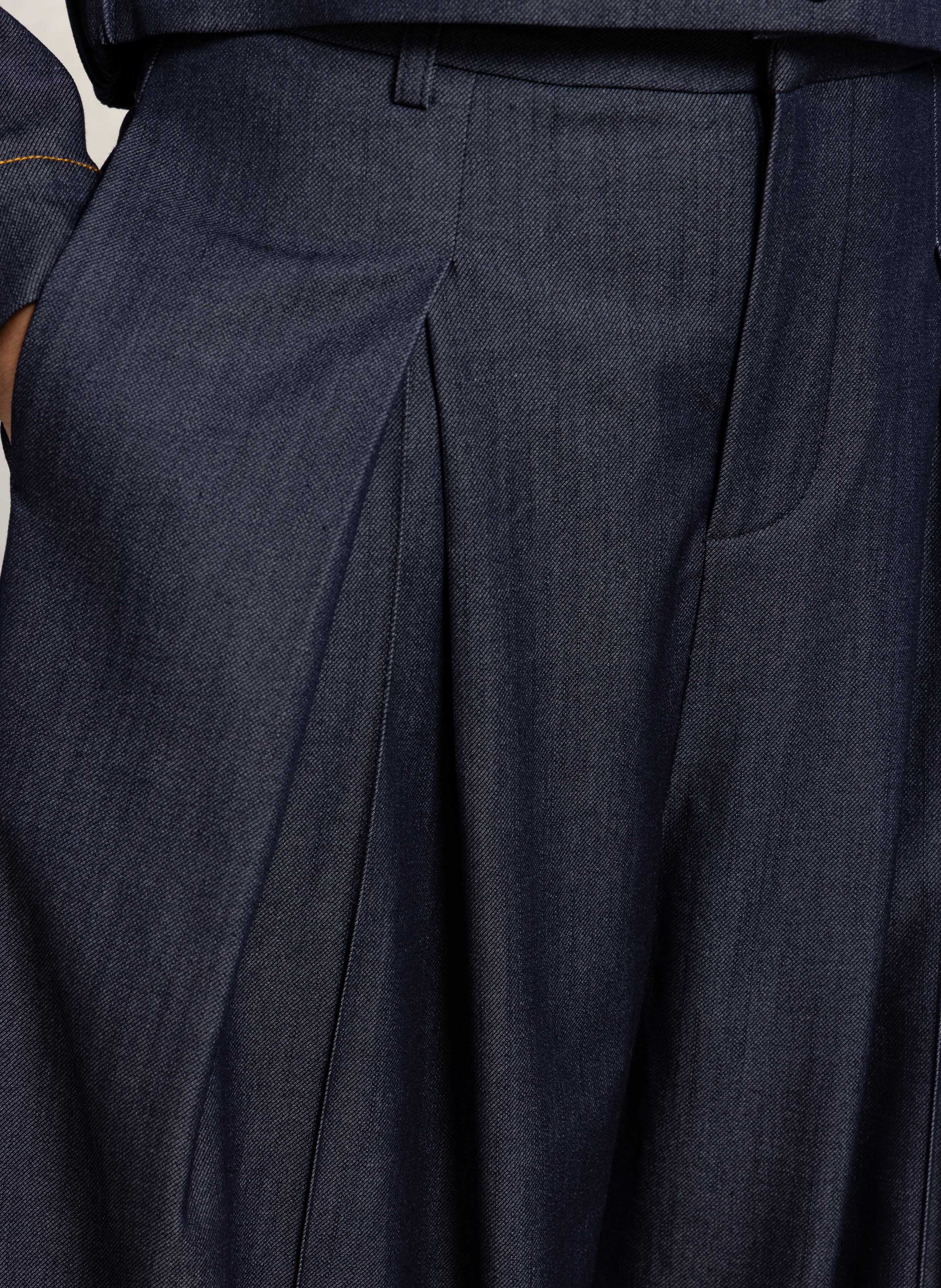Azawood high-waisted wide-leg trousers SUNCOO Raw denim