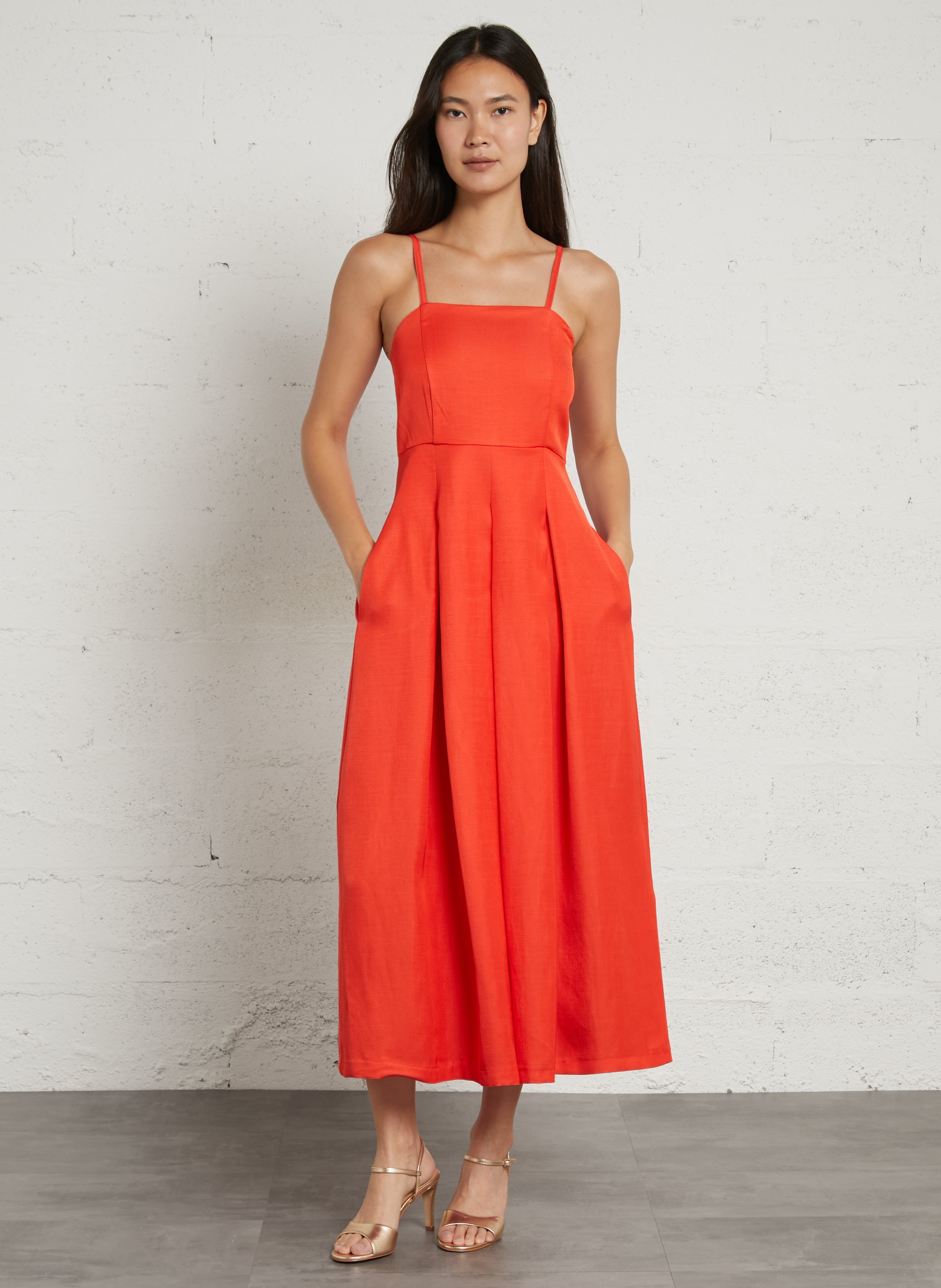 Robe longue bustier MAISON 123 Rouge