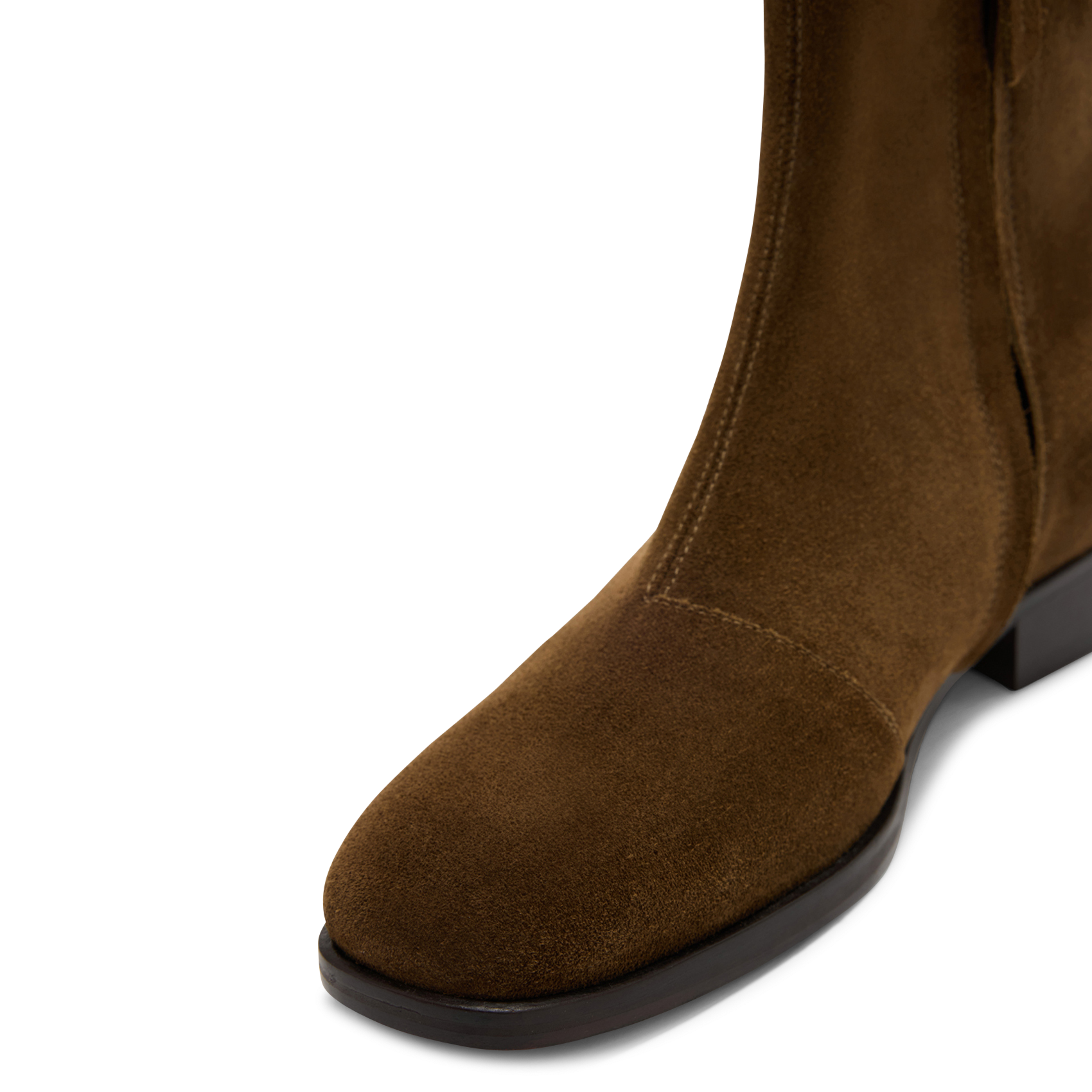 Plain suede leather ankle boots SOEUR Brown