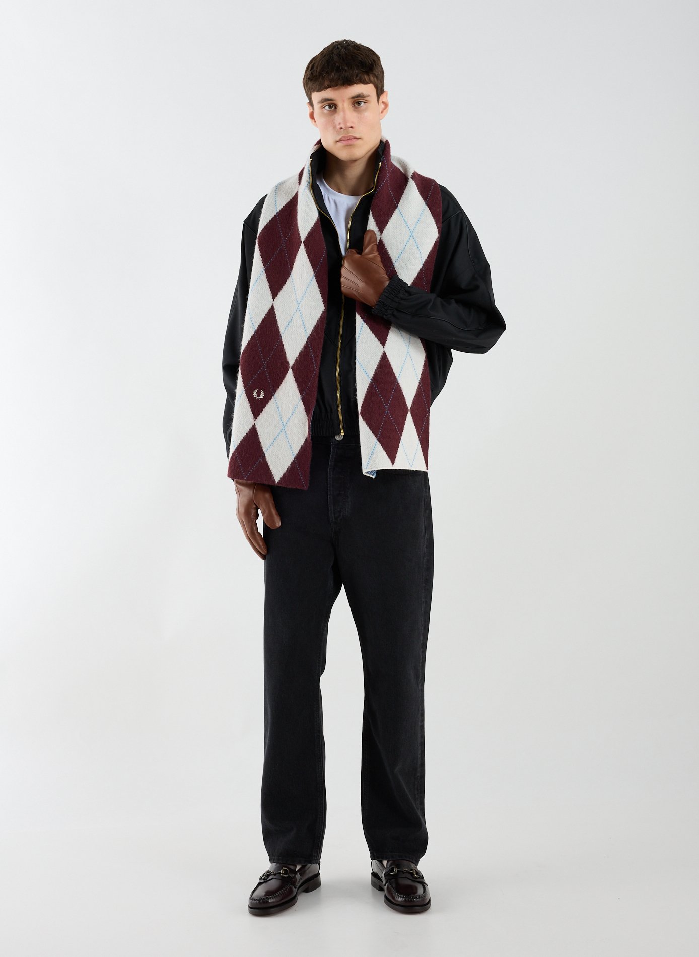 Touchscreen leather gloves SAISON 1865 Brown