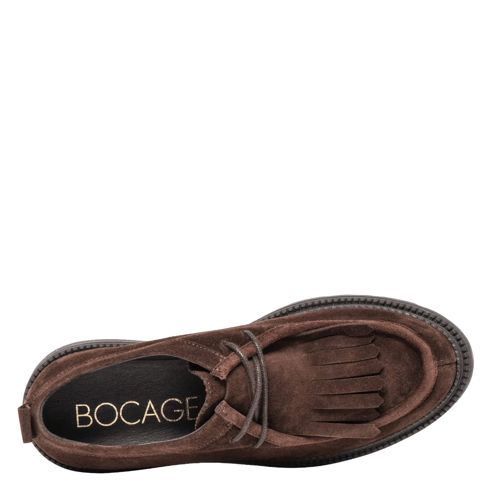 Wildleder-Derbys aus Leder BOCAGE Braun