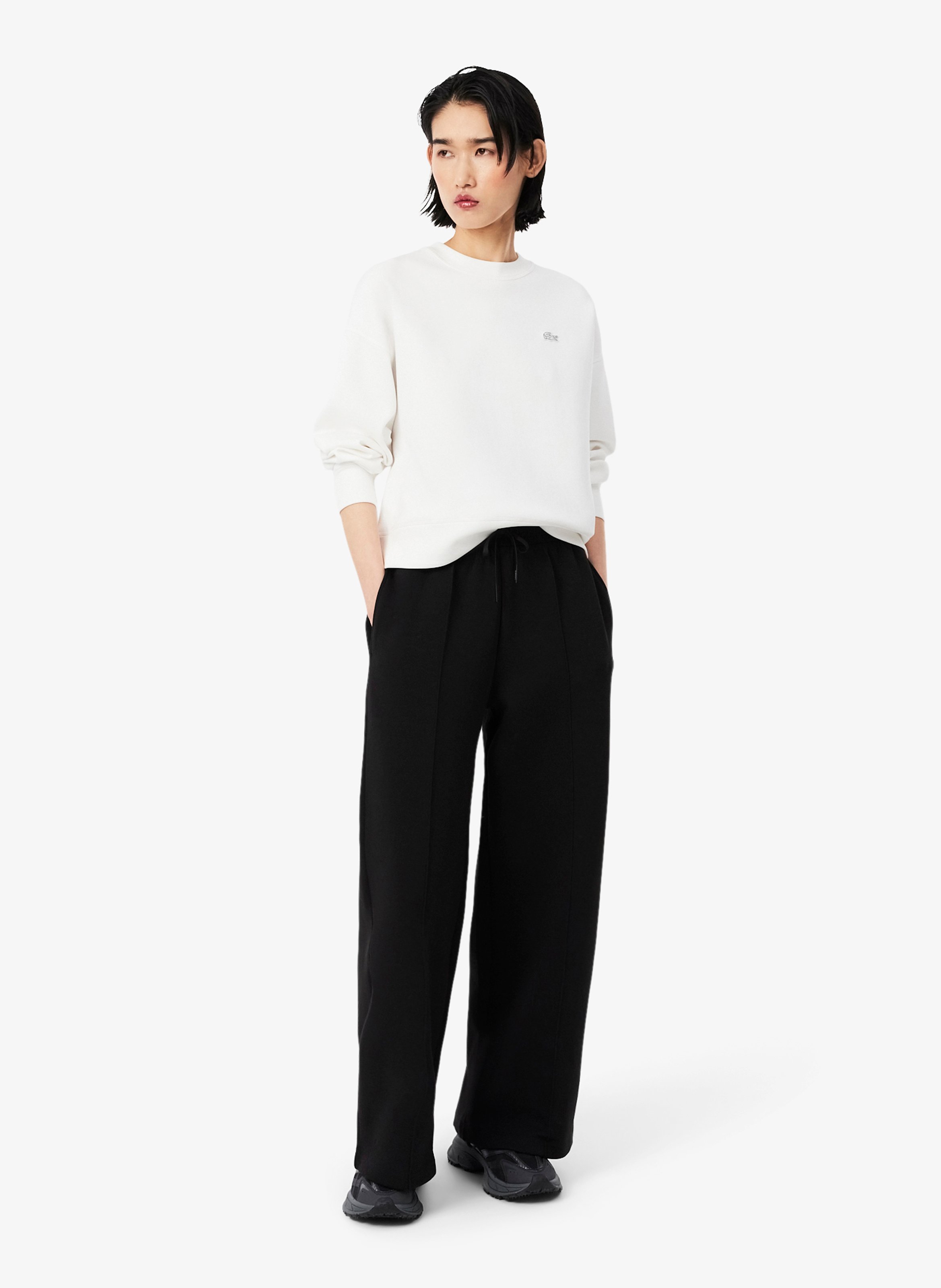 Weite Sweatpants aus Baumwollmischung LACOSTE Schwarz